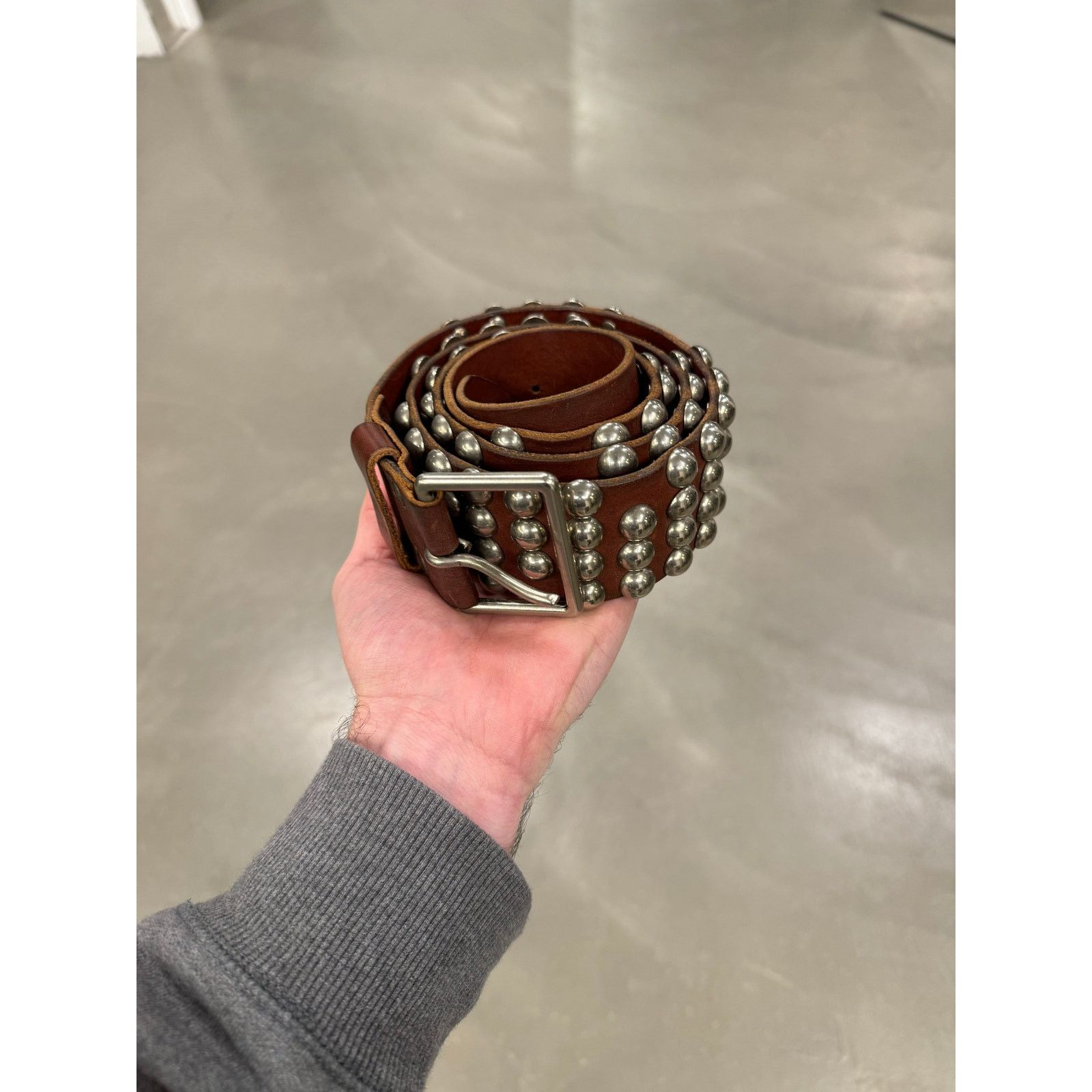 Maison Margiela 2000s Maison Margiela rare oversize studded heavy belt Size ONE SIZE - 5 Thumbnail