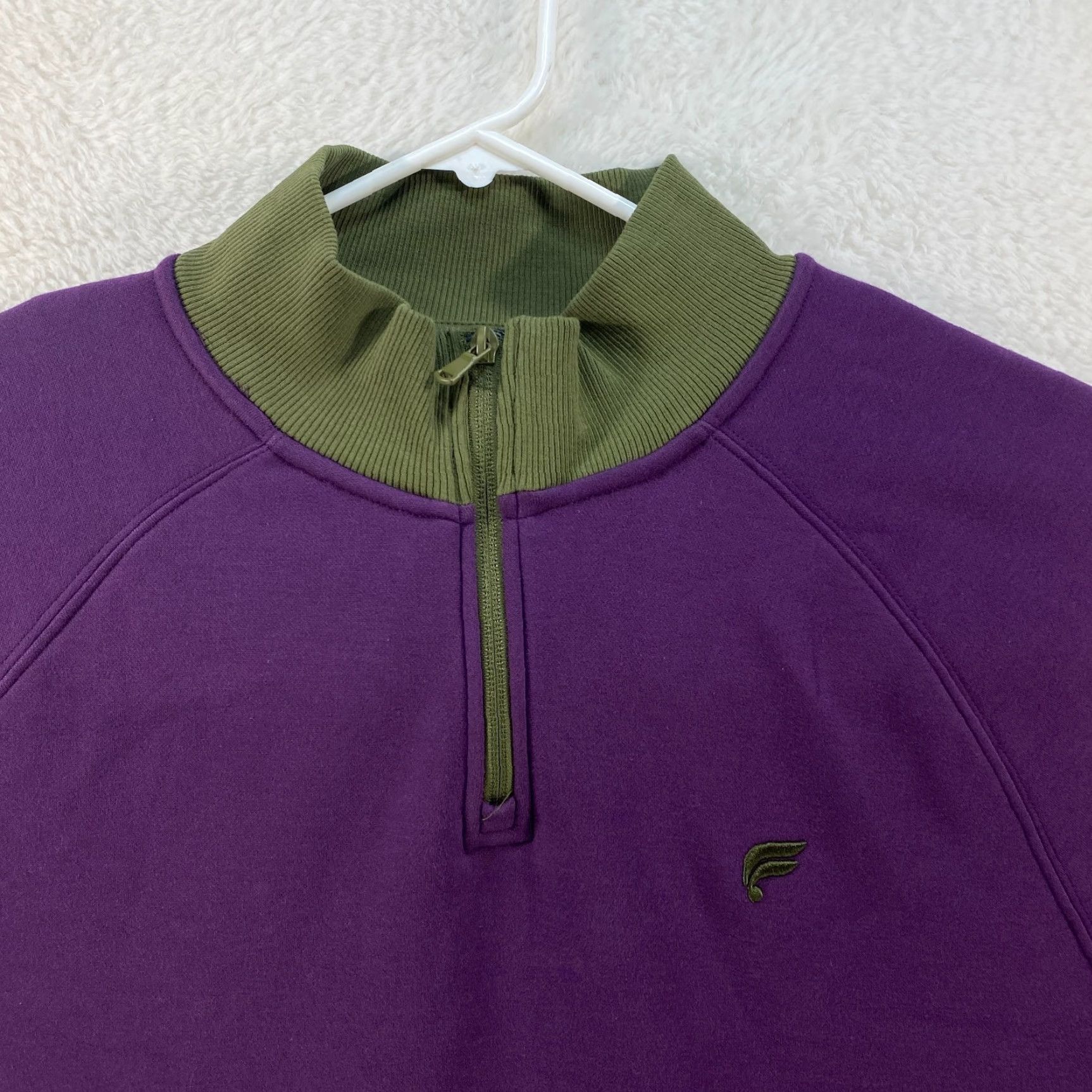 Fabletics Fabletics Mens XL Purple The Go To 1/4 Zip Pullover Mock Neck Sweatshirt NWT Shirt Adult XL Purple Size US XL / EU 56 / 4 - 3 Thumbnail