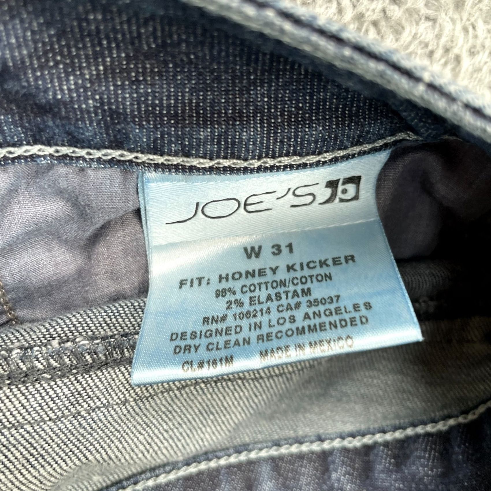 Vintage Joes Jeans Womens Capri Denim Cotton Medium Wash 31 Blue Honey Kicker Cuffed 5-Pocket Regular Inseam 21 Size 24" / US 00 / IT 34 - 4 Thumbnail