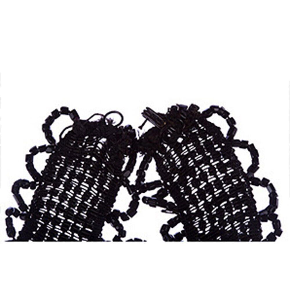 Designer Victorian Jet Bead Bracelet Size ONE SIZE - 3 Thumbnail