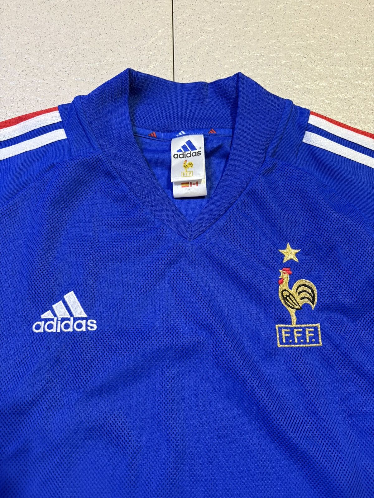 Adidas Vintage 2002-2004 Adidas France Home Football Soccer Jersey Size US L / EU 52-54 / 3 - 2 Thumbnail
