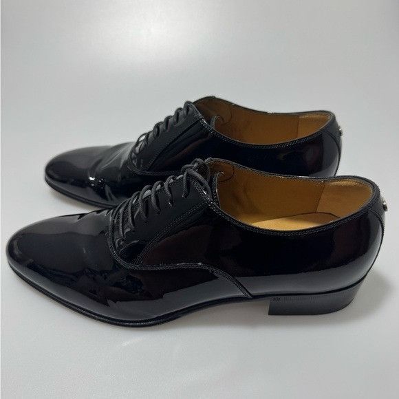 Gucci Gucci Worsh GG Patent leather Lace-Up Shoes Black Men’s Size Size US 8 / EU 41 - 3 Thumbnail