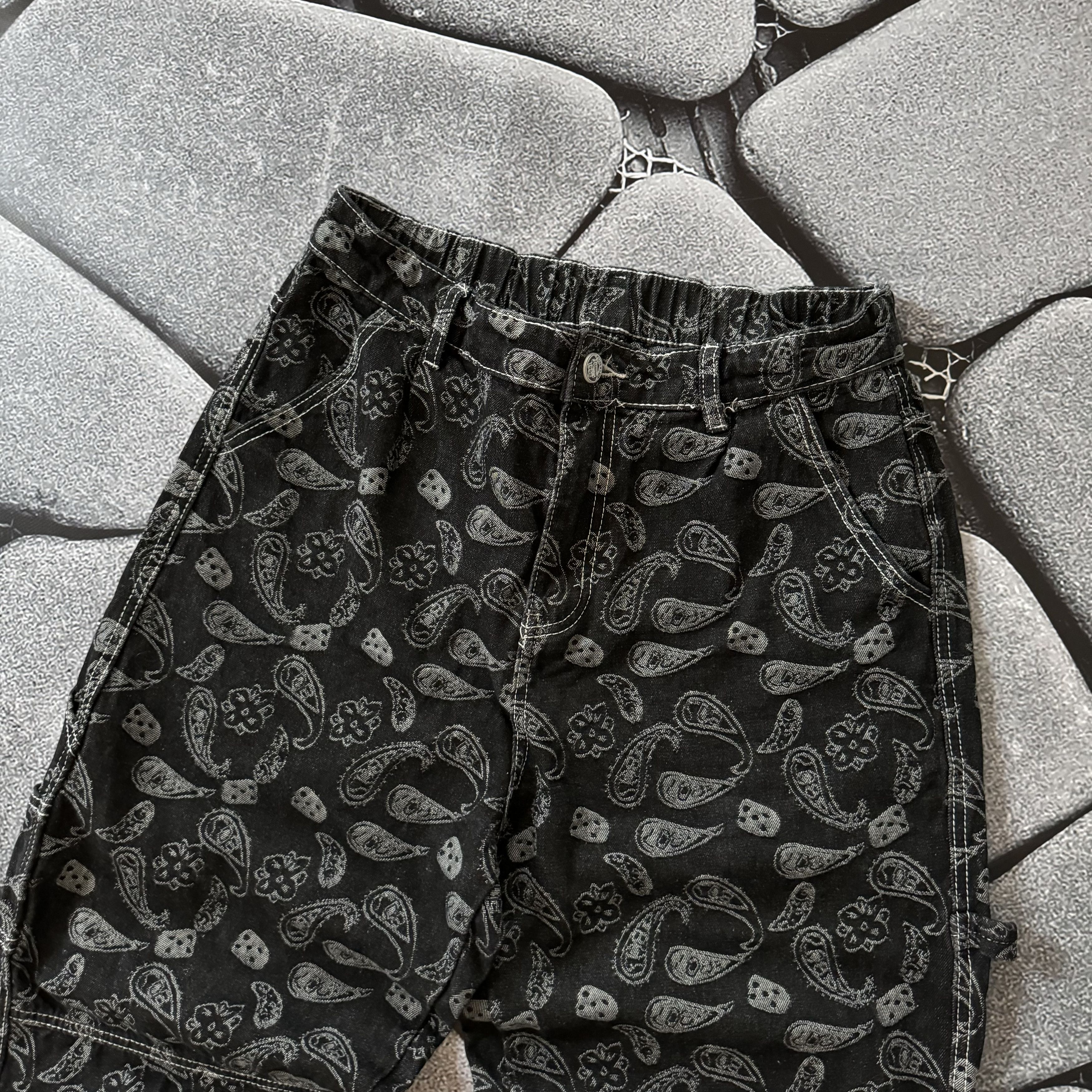 JNCO × Vintage VINTAGE HANDMADE BANDANA WORK STYLE PANTS Y2K JAPANESE Size US 30 / EU 46 - 3 Thumbnail