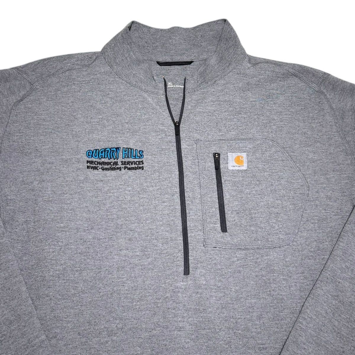 Carhartt Carhartt Force Quarter Zip Jacket Grey Mens XL MBL111 SHA Size US XL / EU 56 / 4 - 2 Thumbnail