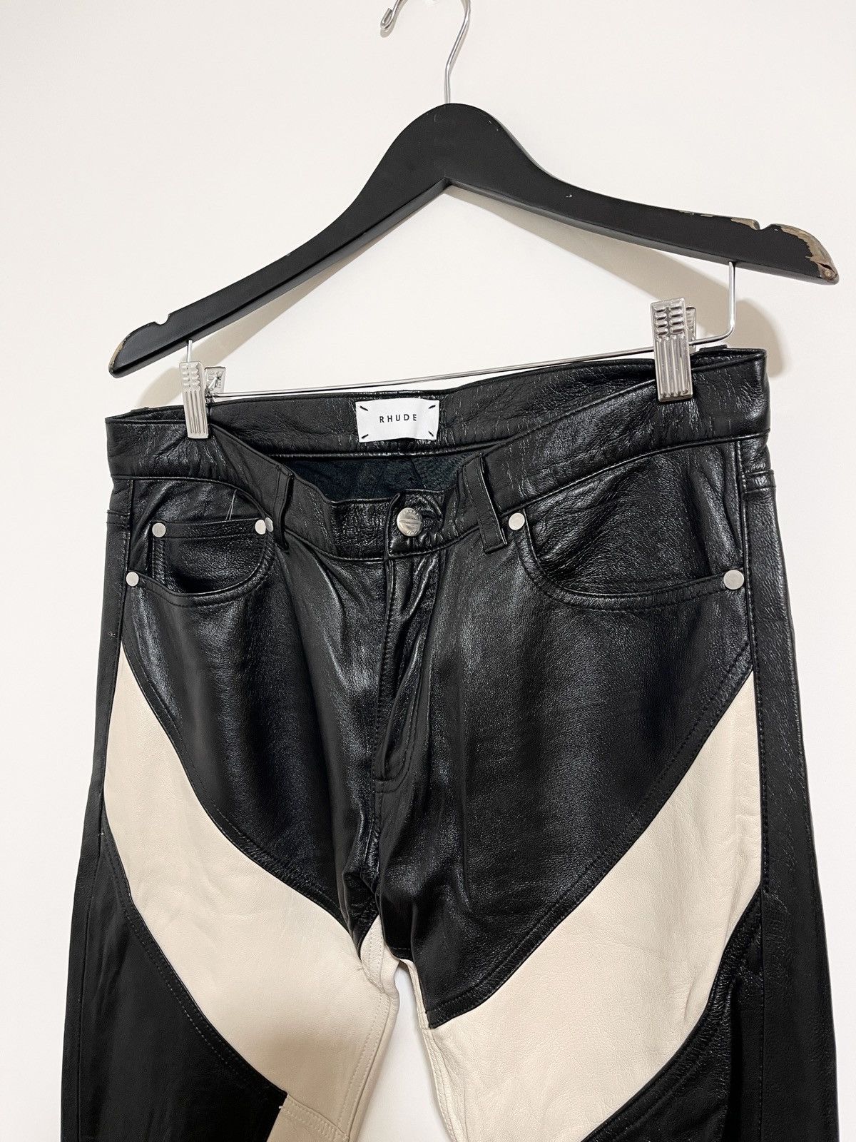 Rhude Lamb leather racer pants Size US 30 / EU 46 - 4 Thumbnail