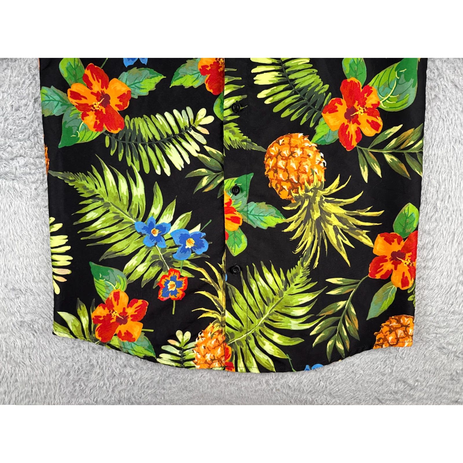 Vintage Rebel Minds Shirt Men Small Black Floral Hawaiian Button-Up 100% Polyester Size US S / EU 44-46 / 1 - 5 Thumbnail