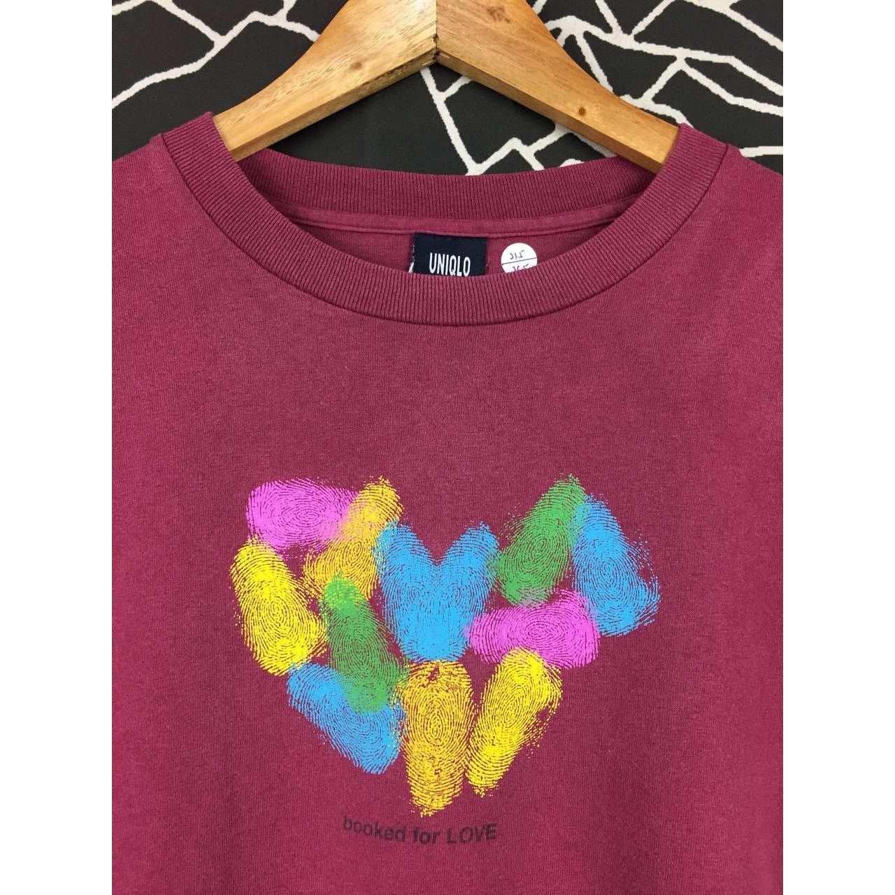 Uniqlo × Vintage Vtg 90s Uniqlo Booked For Love Made in Usa Graphic Art Tee Size US L / EU 52-54 / 3 - 3 Thumbnail