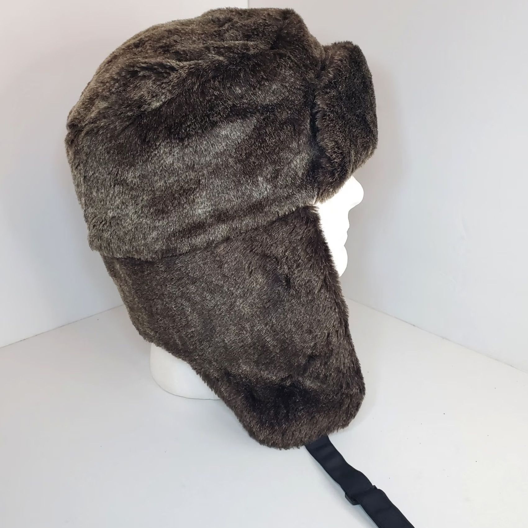 Vintage Glaciers Edge Trapper Cap Hat Sz L/XL Brown Faux Fur Winter Snow Cold Weather Size ONE SIZE - 5 Thumbnail