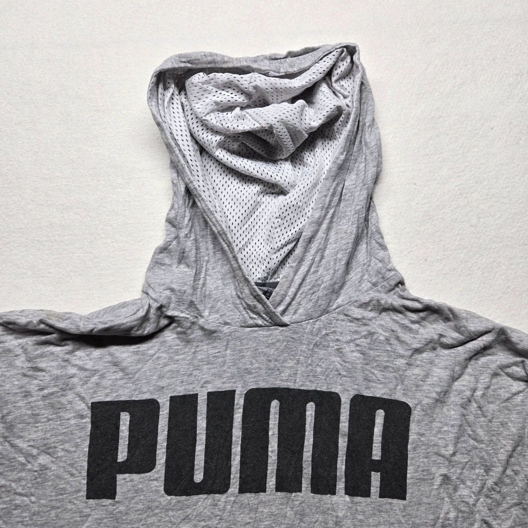Puma PUMA Hooded Shirt Women's M Gray Long Sleeve Cropped Pullover Activewear Logo Sports Modern Fit Size M / US 6-8 / IT 42-44 - 2 Thumbnail