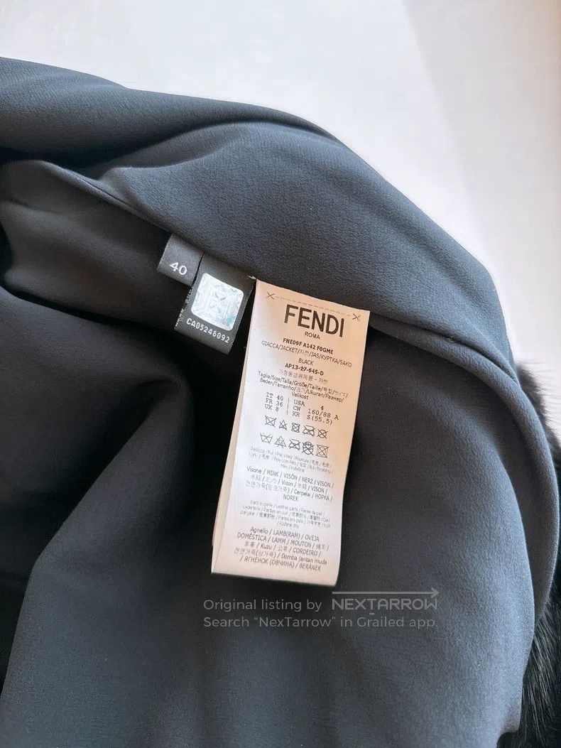 Fendi Fendi Pearl Bow Black Mink Fur Coat, Cloak Size XS / US 0-2 / IT 36-38 - 9 Thumbnail