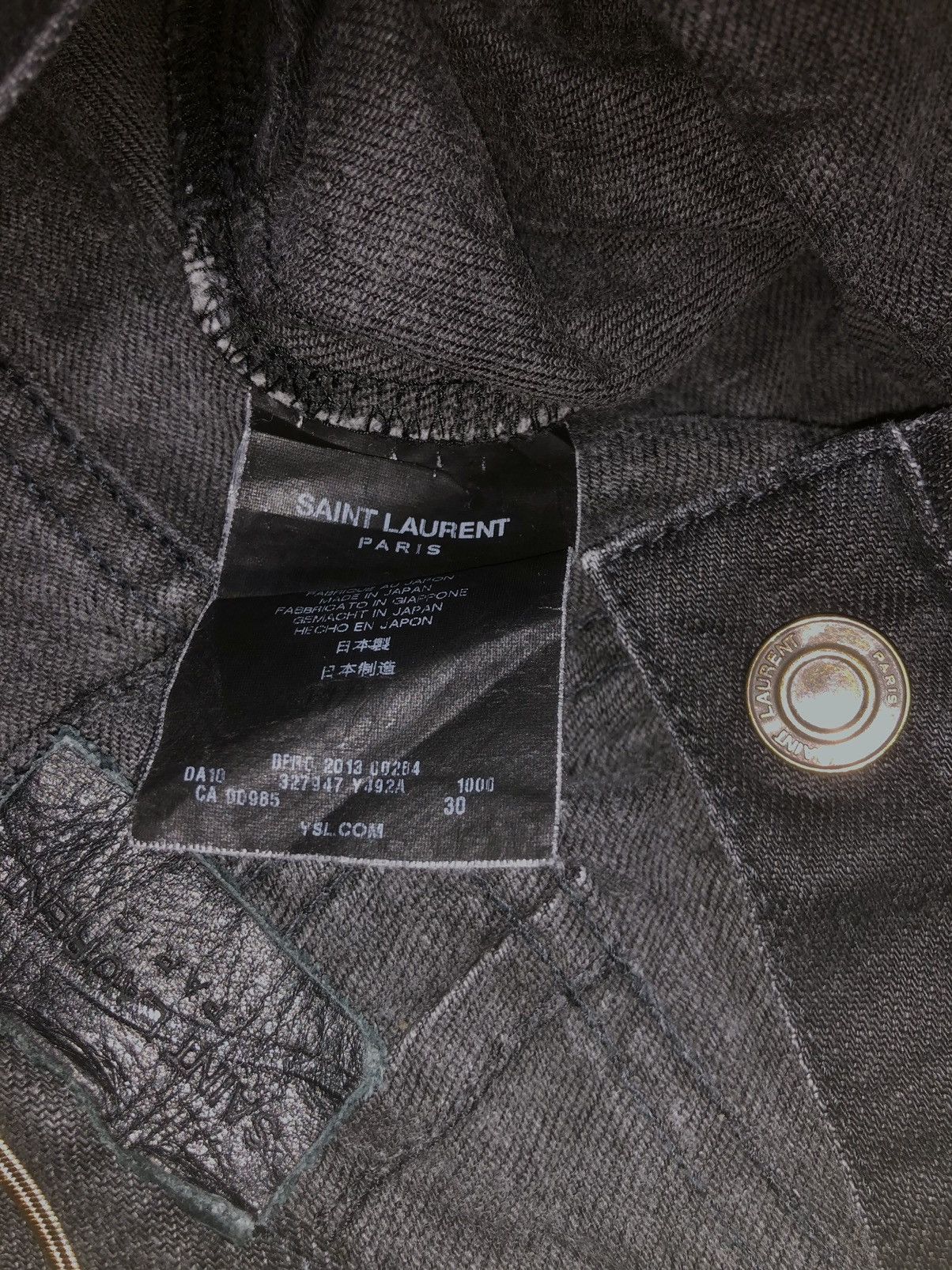 Hedi Slimane × Saint Laurent Paris SAINT LAURENT D01 PARIS BLACK DENIM Size 32" / US 10 / IT 46 - 21 Thumbnail