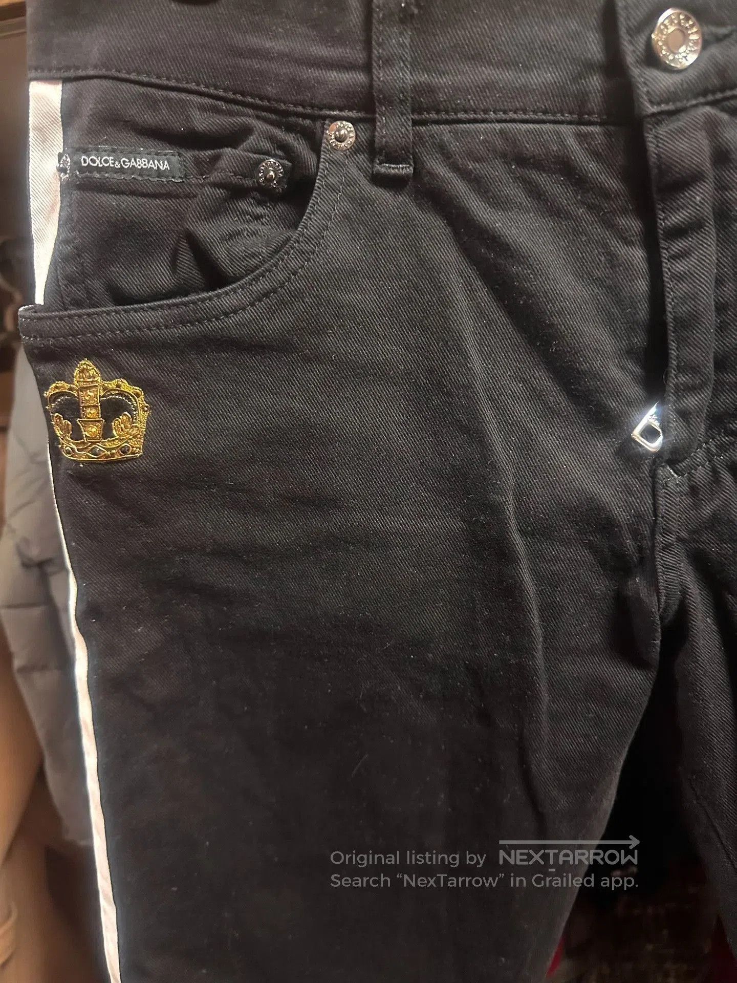 Dolce & Gabbana Dolce & Gabbana Crown Embroidery Jeans 48. Size US 32 / EU 48 - 3 Thumbnail