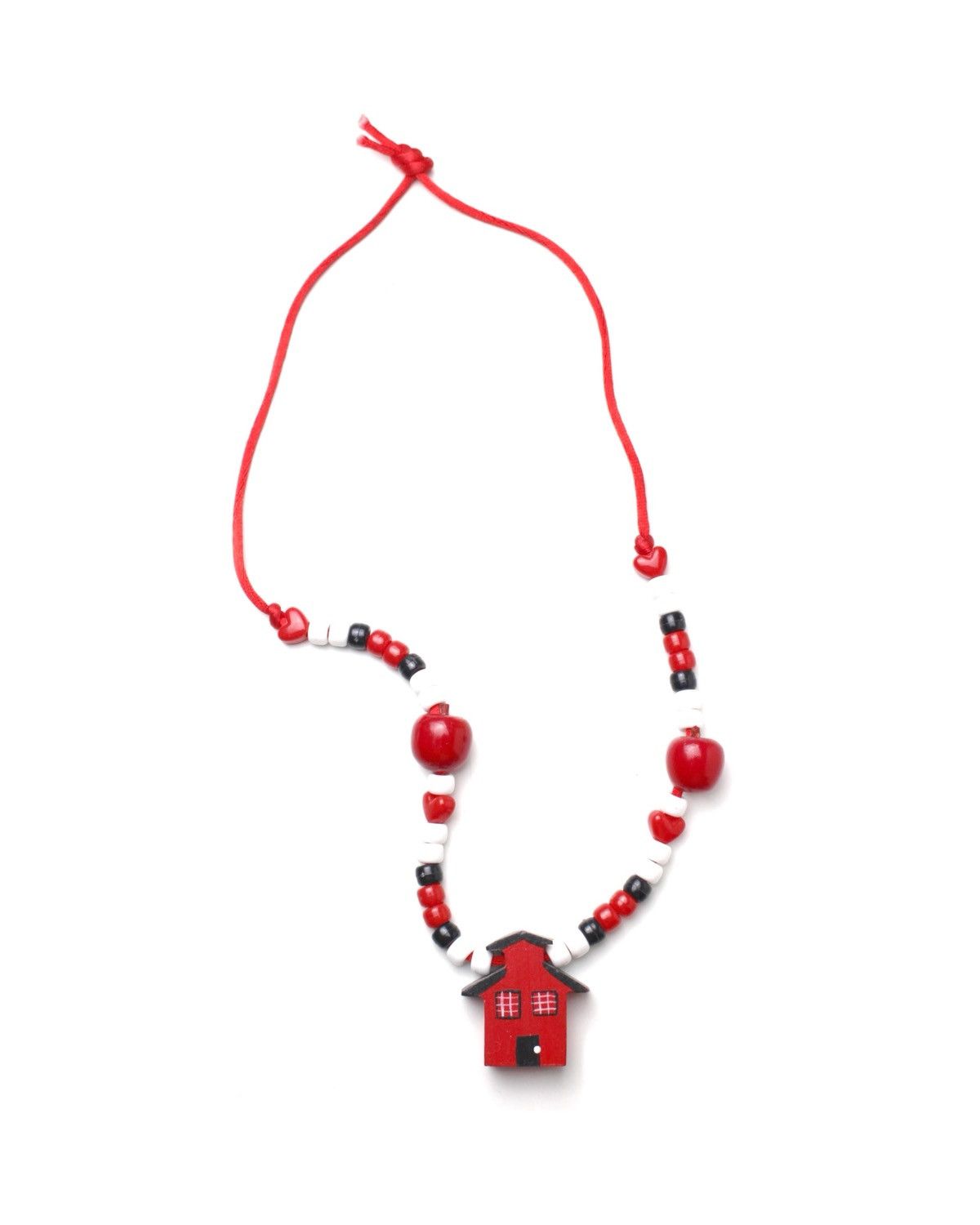 Hysteric Glamour 2000S JAPANESE MADE RED HOUSE WOODEN BEAD NECKLACE Size ONE SIZE - 3 Thumbnail