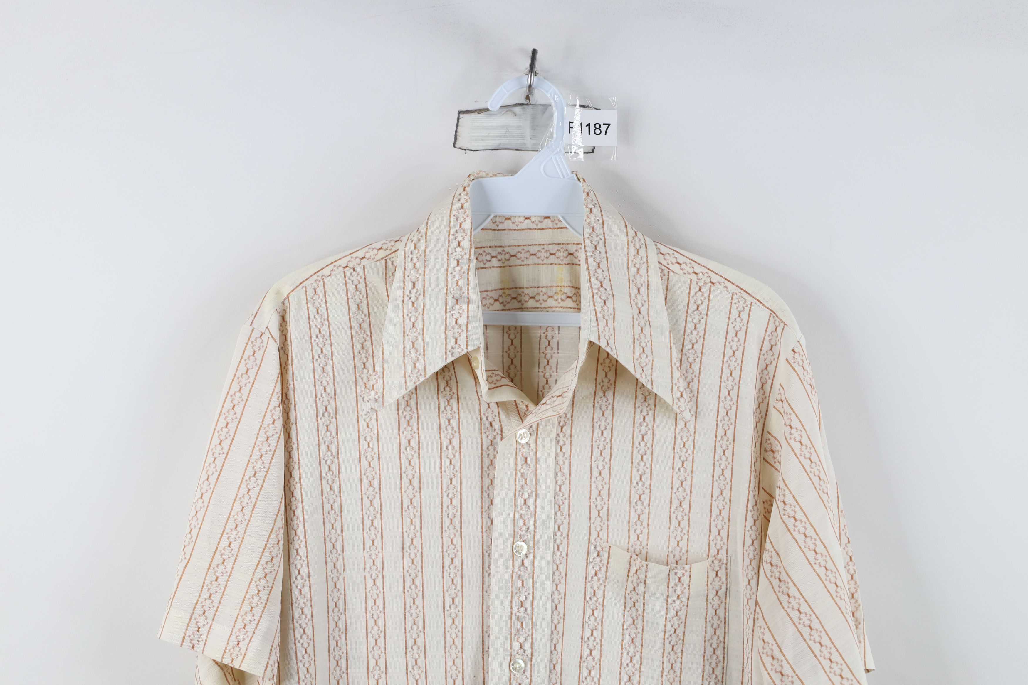 Vintage Vintage 60s Streetwear Knit Short Sleeve Button Shirt USA Size US M / EU 48-50 / 2 - 2 Thumbnail