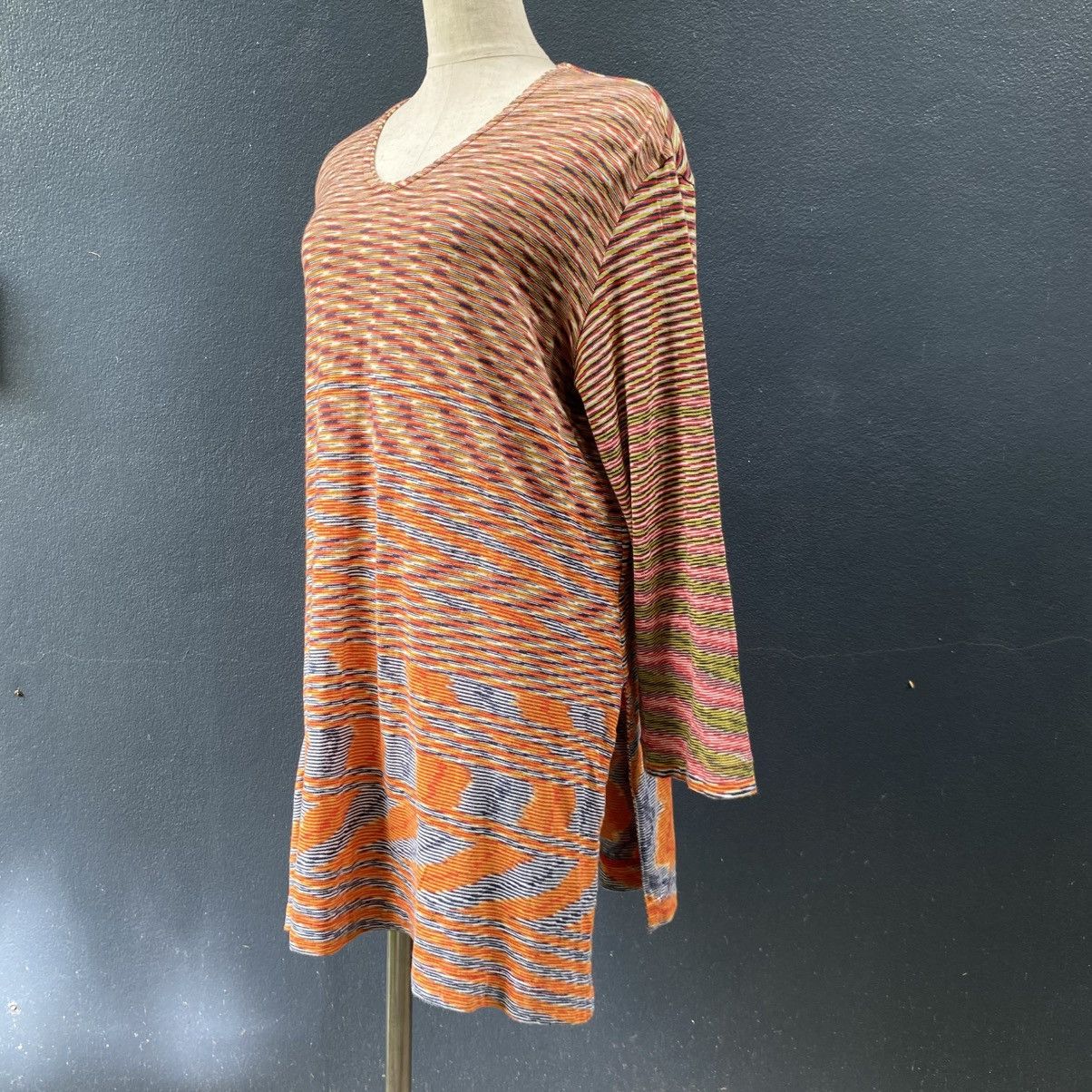 Missoni Missoni Multicolor Knit V-Neck Dress Size M / US 6-8 / IT 42-44 - 9 Thumbnail