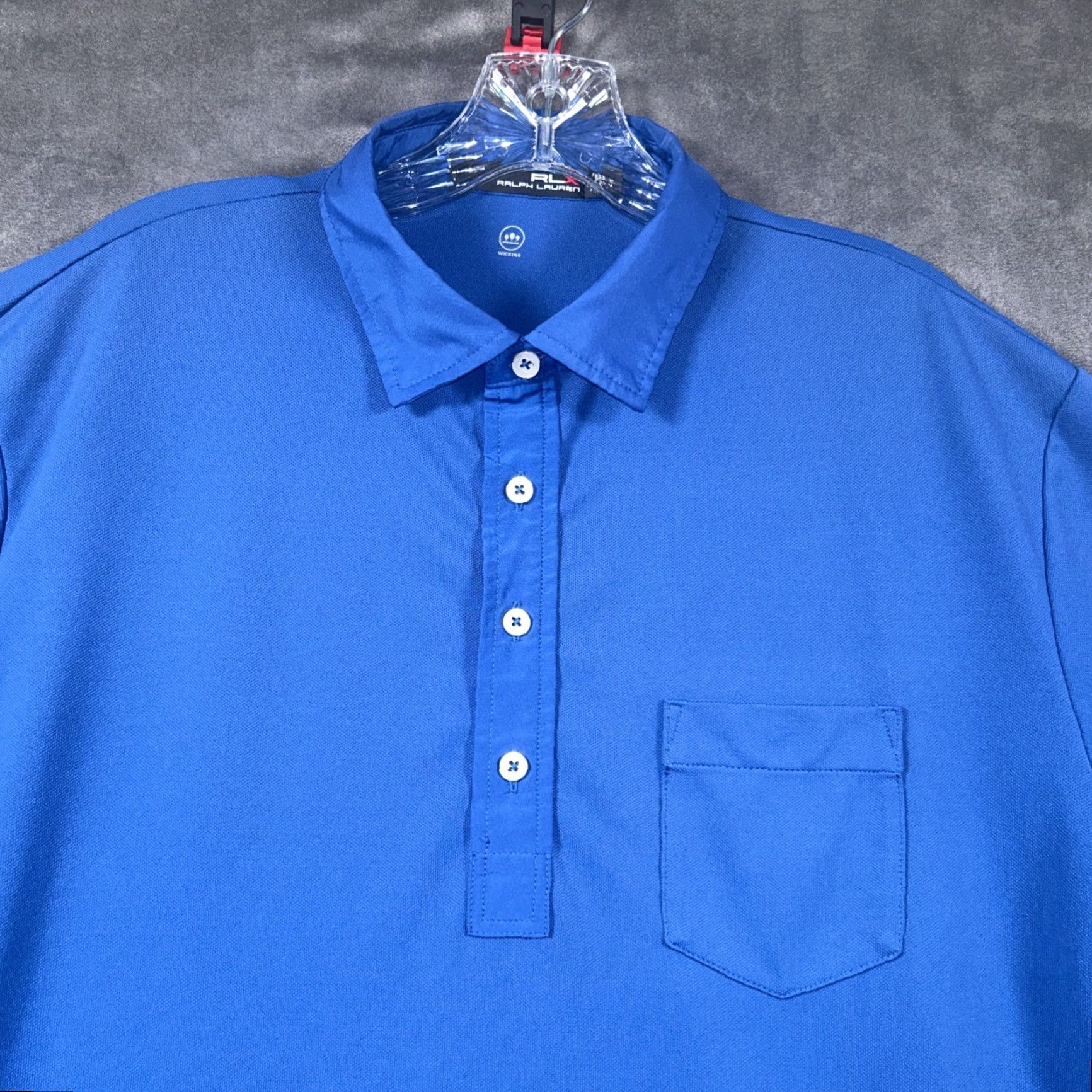 RLX Ralph Lauren RLX Ralph Lauren Mens Polo Golf Wicking Performance Stretch Size M Blue Size US M / EU 48-50 / 2 - 2 Thumbnail