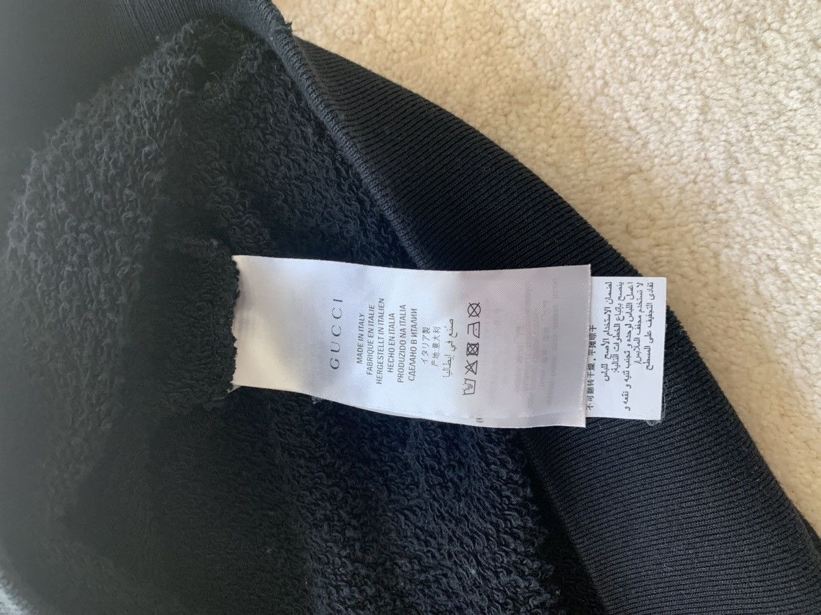 Gucci Black Distressed Gucci Logo Sweatshirt Size US L / EU 52-54 / 3 - 10 Thumbnail