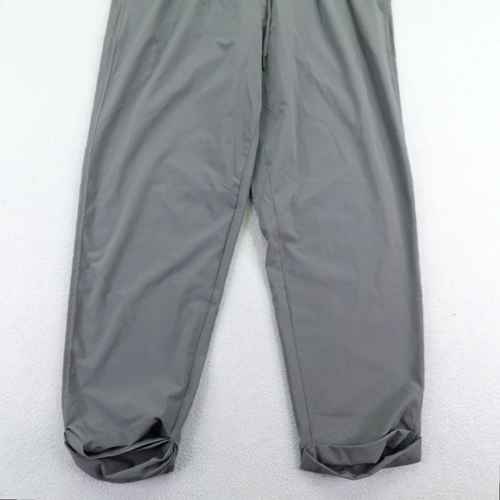 Prana VINTAGE Prana Pants Womens L Gray Windbreaker Tapered Joggers Athletic Workout Trail Size 33" - 3 Thumbnail