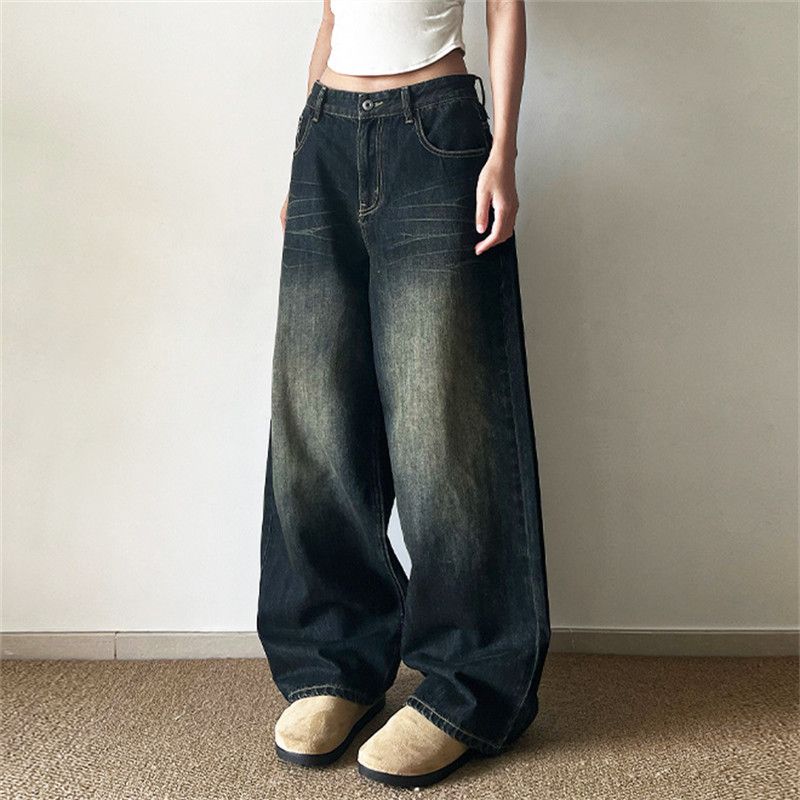 Japanese Brand Punk Retro Washed Wide-Leg Men's Vibe Jeans Size US 32 / EU 48 - 3 Thumbnail