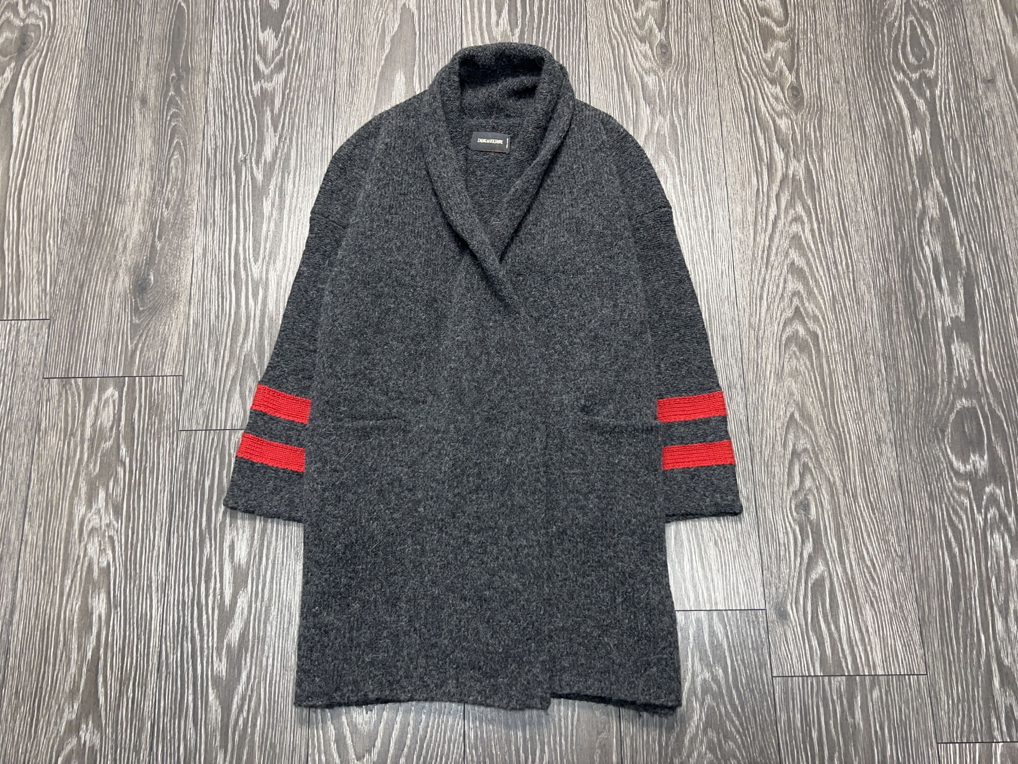 Zadig & Voltaire MIA BWN Gray Open Cardigan Sweater Alpaca Wool Size XS/S Size S / US 4 / IT 40 - 2 Thumbnail