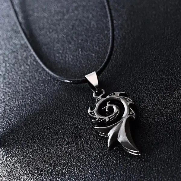Jewelry Cool Leather Chain Pendant Necklace Size ONE SIZE - 3 Thumbnail