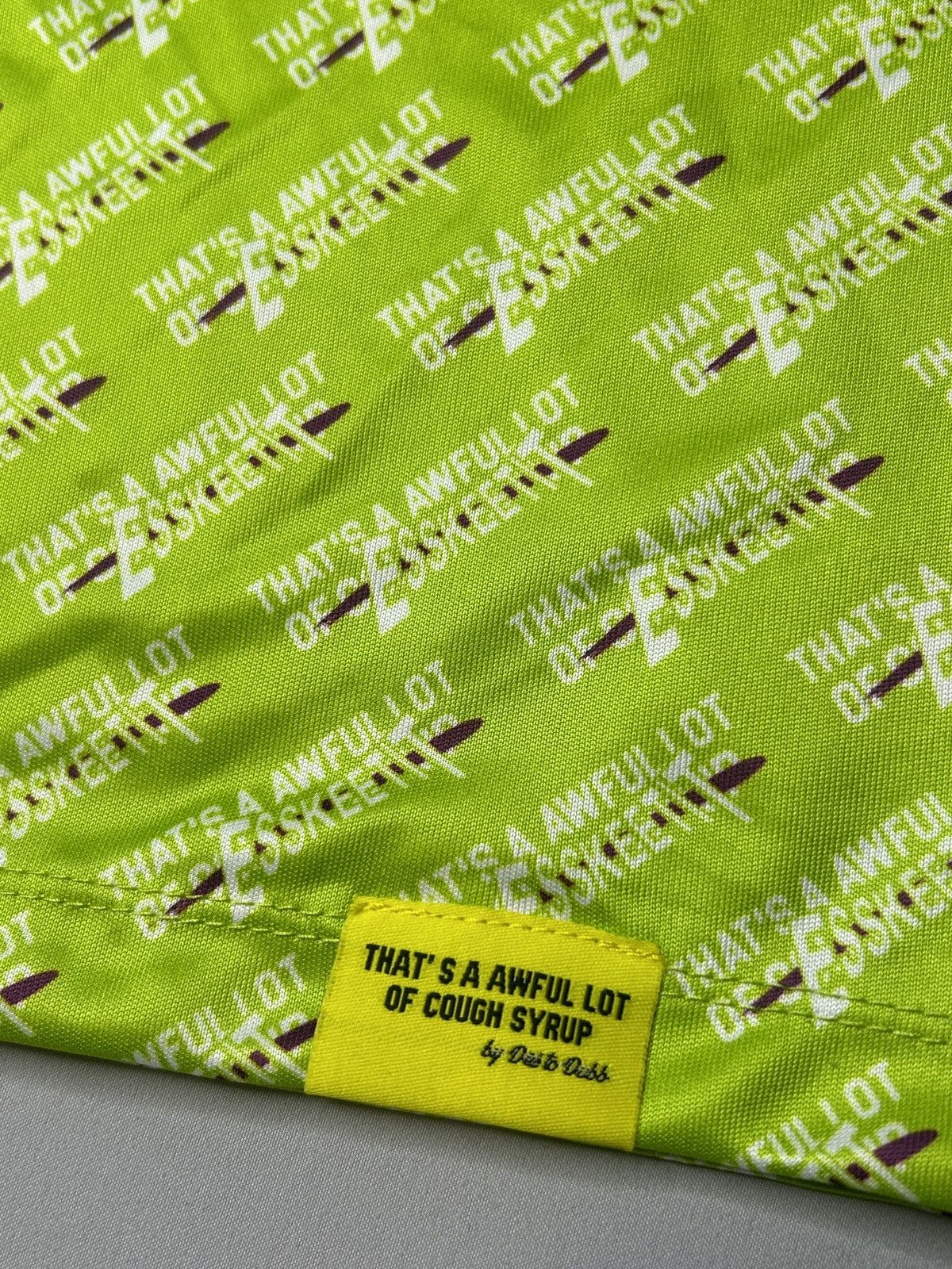 Awful Lot of Cough Syrup Awful Lot Of Cough Syrup Green Neck Gator Warmer Mask NWOT Size ONE SIZE - 2 Thumbnail