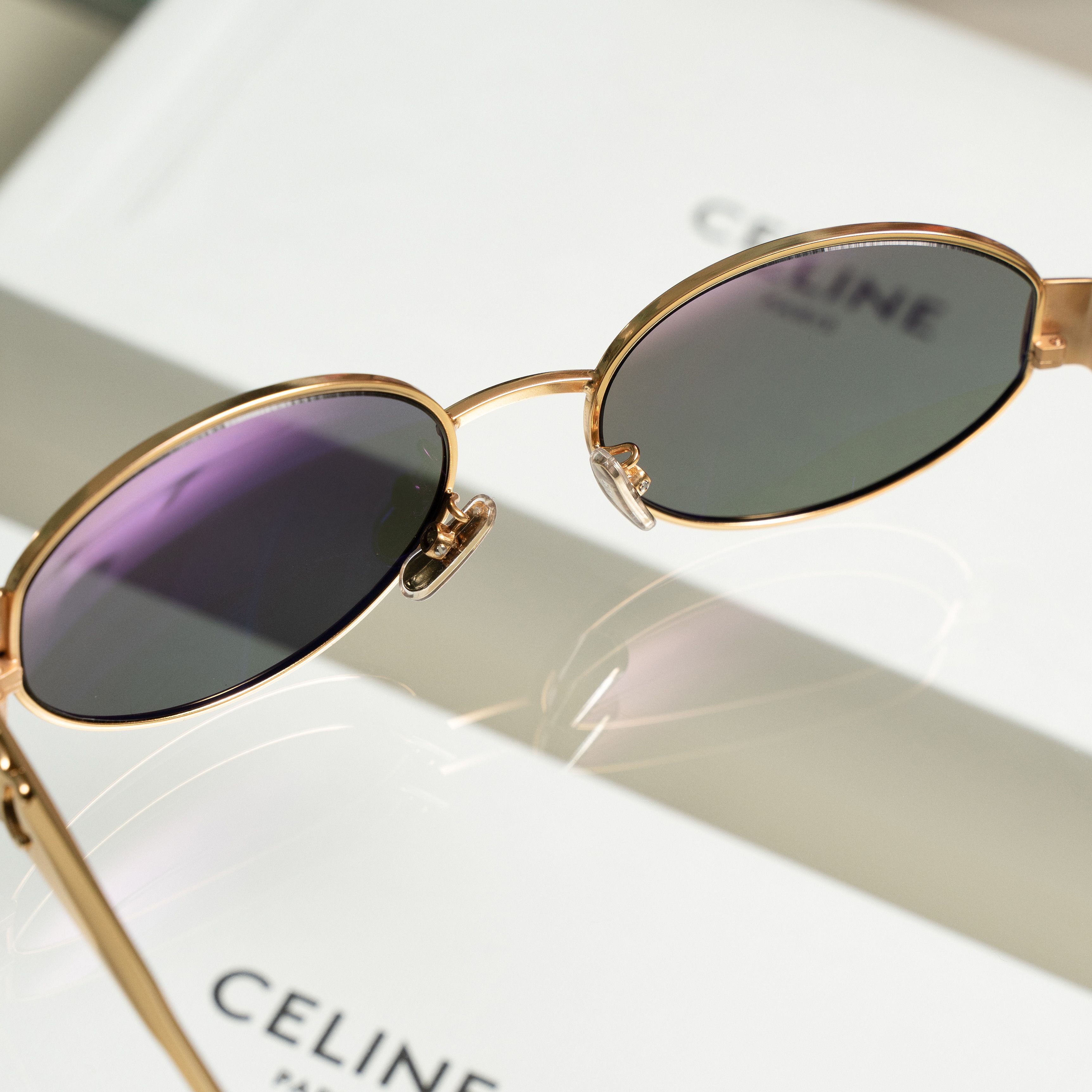 Celine CELINE Triomphe Metal 01 Sunglasses In Metal GOLD Size ONE SIZE - 6 Thumbnail