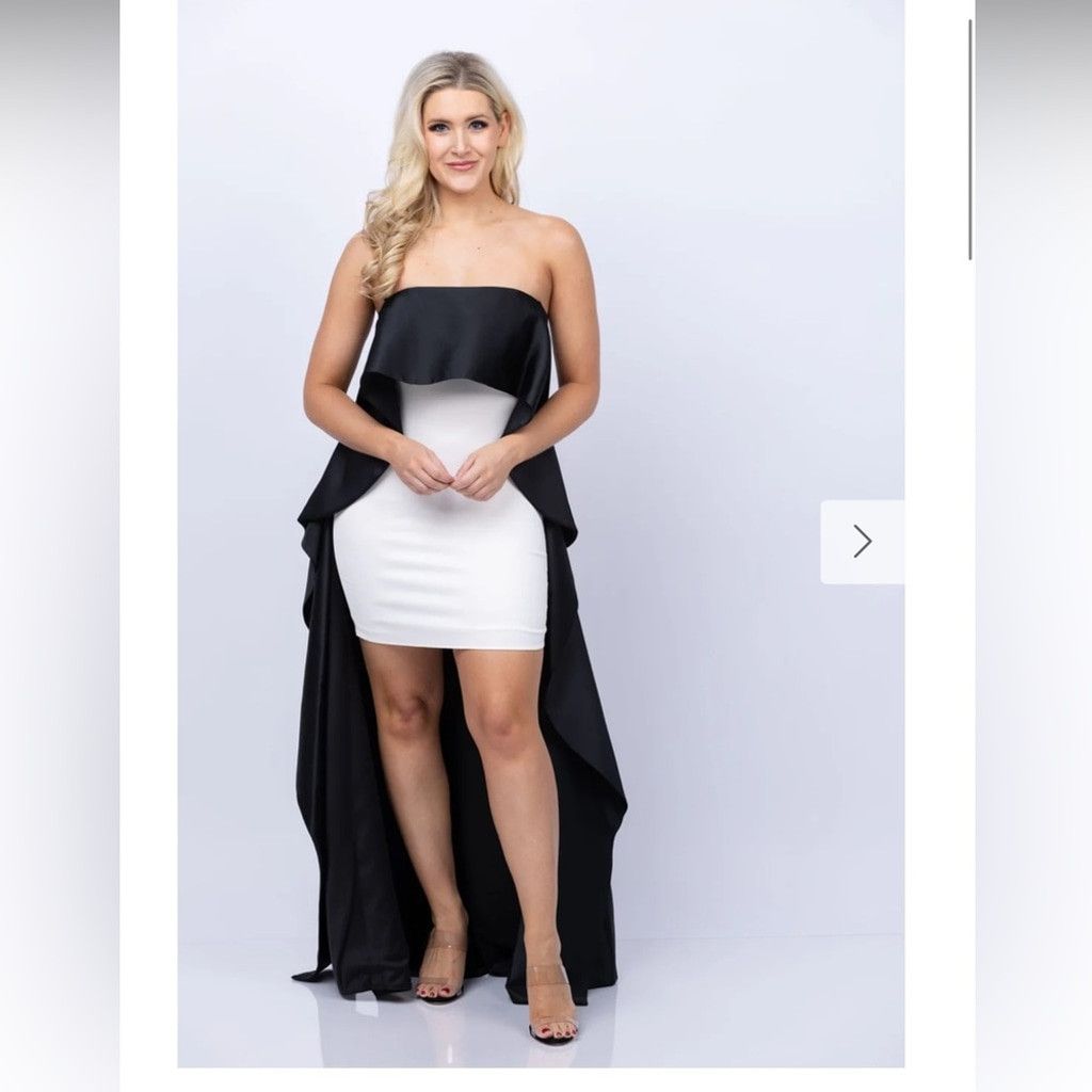Alice + Olivia Alice + Olivia Theda Strapless Hi Lo Mini Dress, Size: 10 Size L / US 10 / IT 46 - 2 Thumbnail
