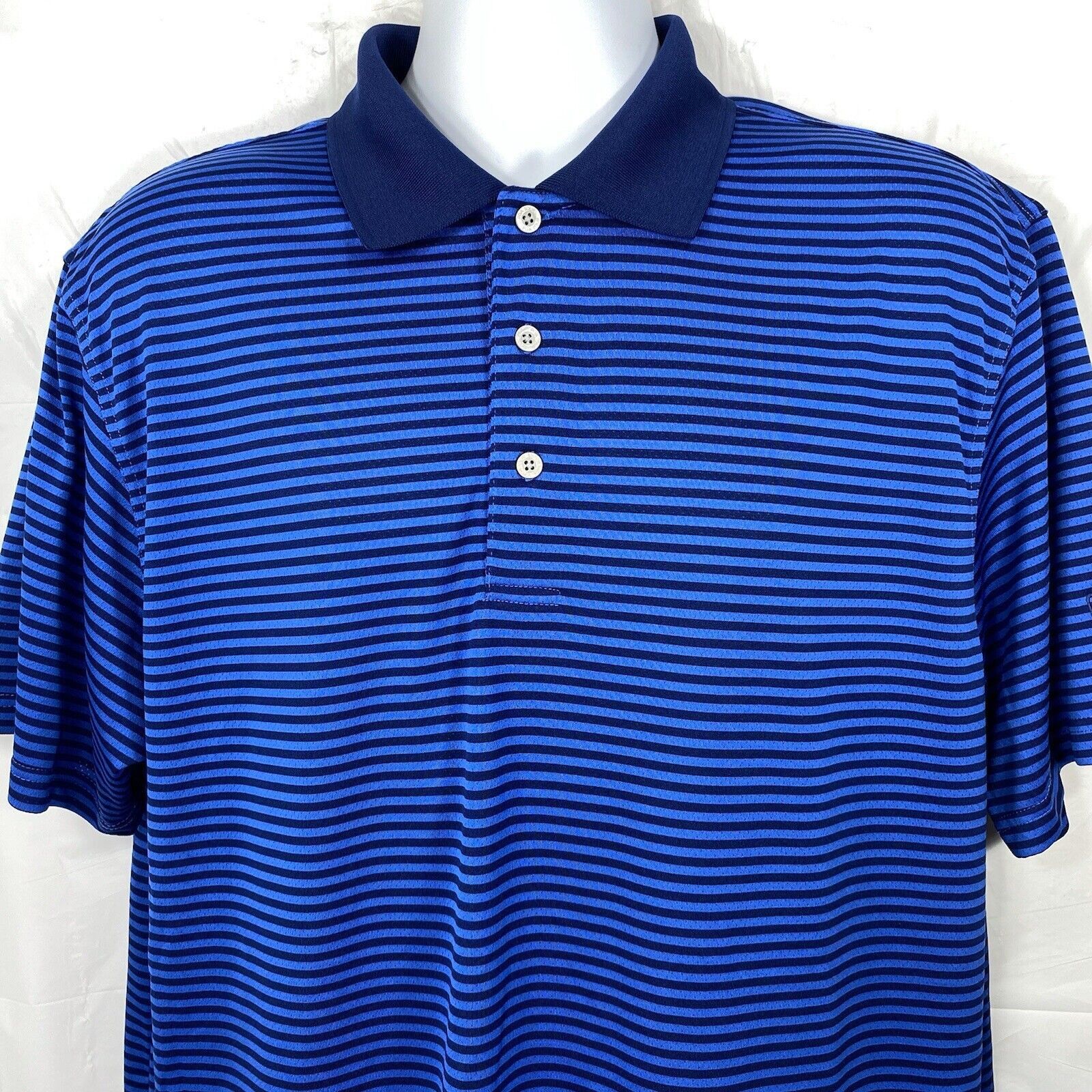 PGA Tour PGA Tour Pro Series Golf Polo Shirt Blue Striped Athletic XL Size US XL / EU 56 / 4 - 4 Thumbnail