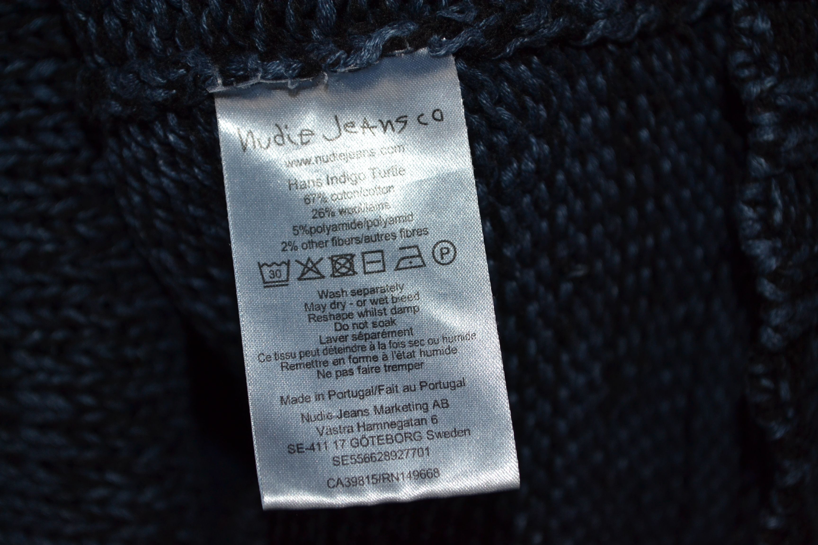 Nudie Jeans Nudie Jeans Indigo Cotton Wool Oversized Sweater Knit M Size US M / EU 48-50 / 2 - 6 Thumbnail