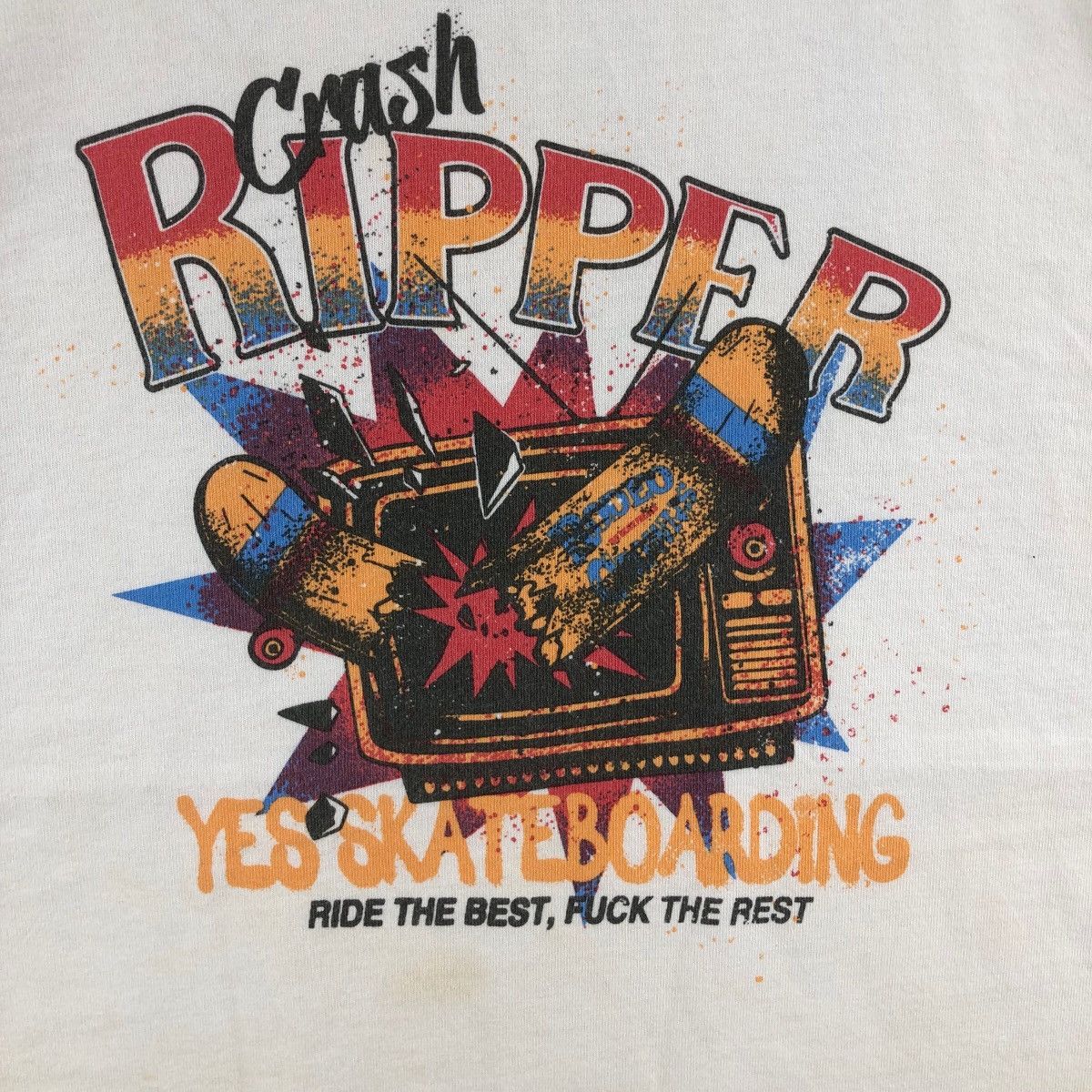 Japanese Brand Crash Ripper Skateboards T-Shirt Radeo Crown Japanese Brand Size US XXL / EU 58 / 5 - 3 Thumbnail