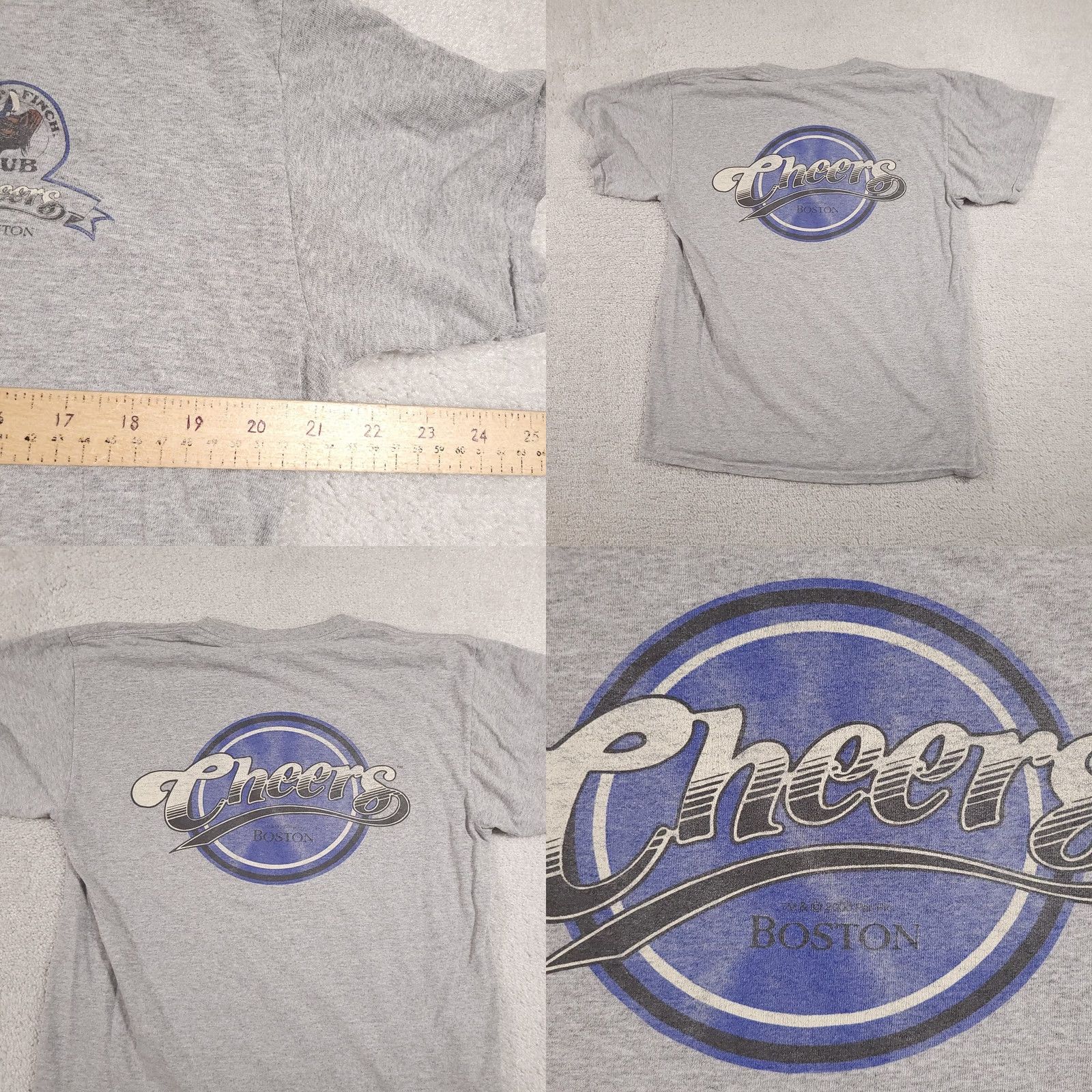 Delta VINTAGE Cheers Bull & Finch Pub Shirt Mens Medium Gray Boston Delta TV Bar T-Shirt Size US M / EU 48-50 / 2 - 9 Thumbnail