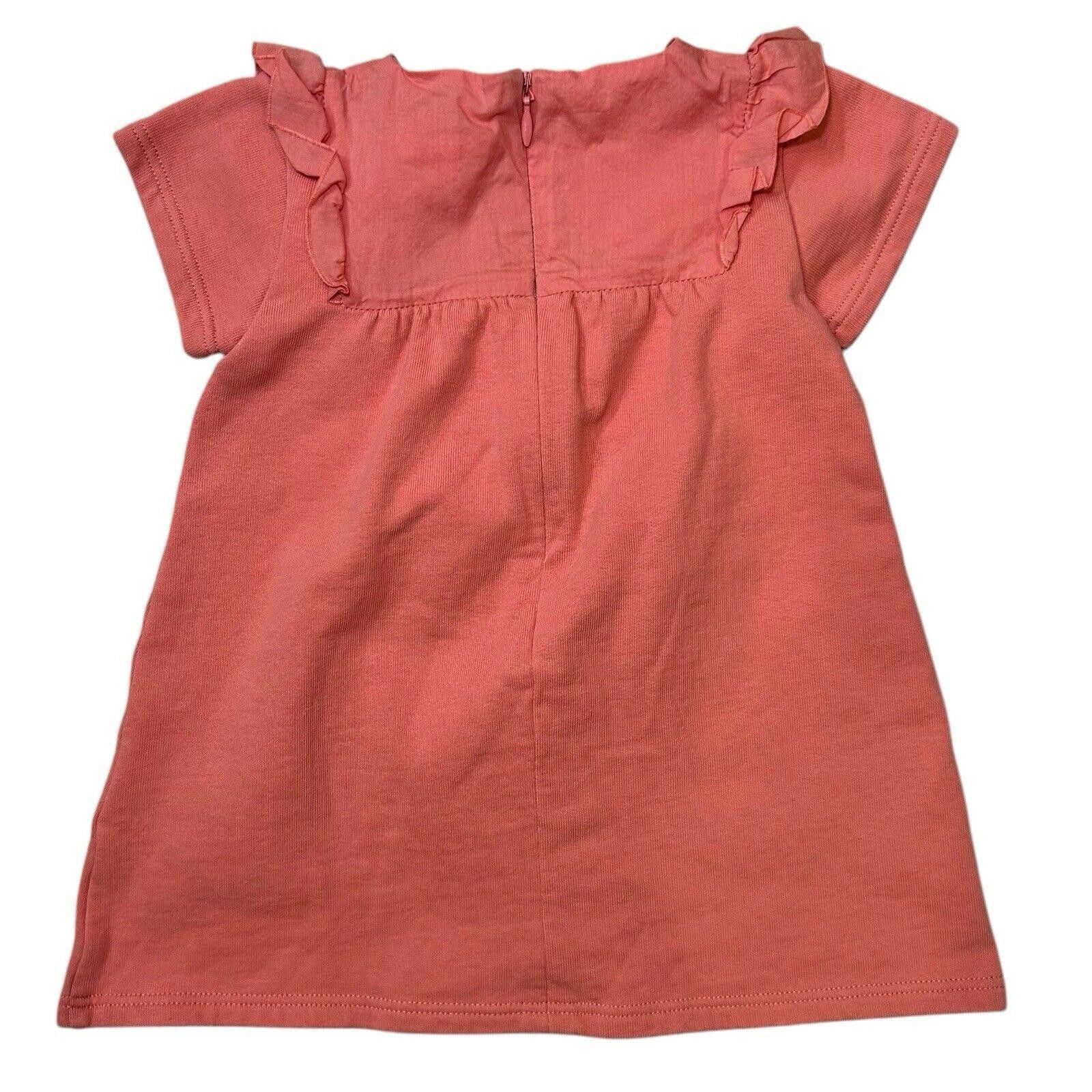 chloma Chloé Baby Girls Coral Ruffle Dress Embroidered Size 6 Month Size XXS / US 00 / IT 34 - 5 Thumbnail