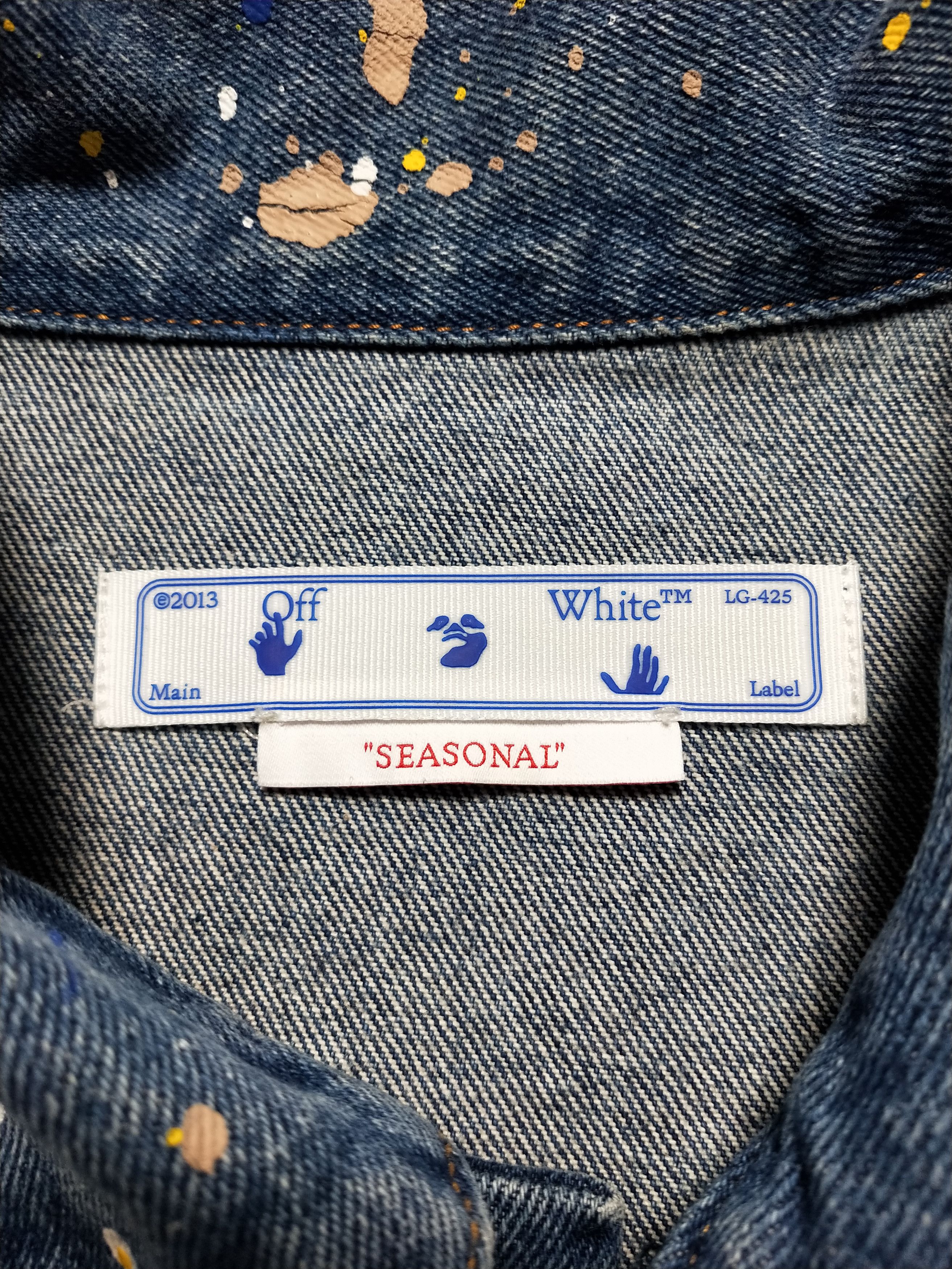 Off-White Paint Denim Jacket Size US M / EU 48-50 / 2 - 5 Thumbnail