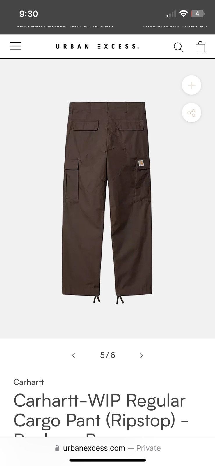 Carhartt Wip Cathartt WIP Cargo Pants Size US 31 - 1 Thumbnail