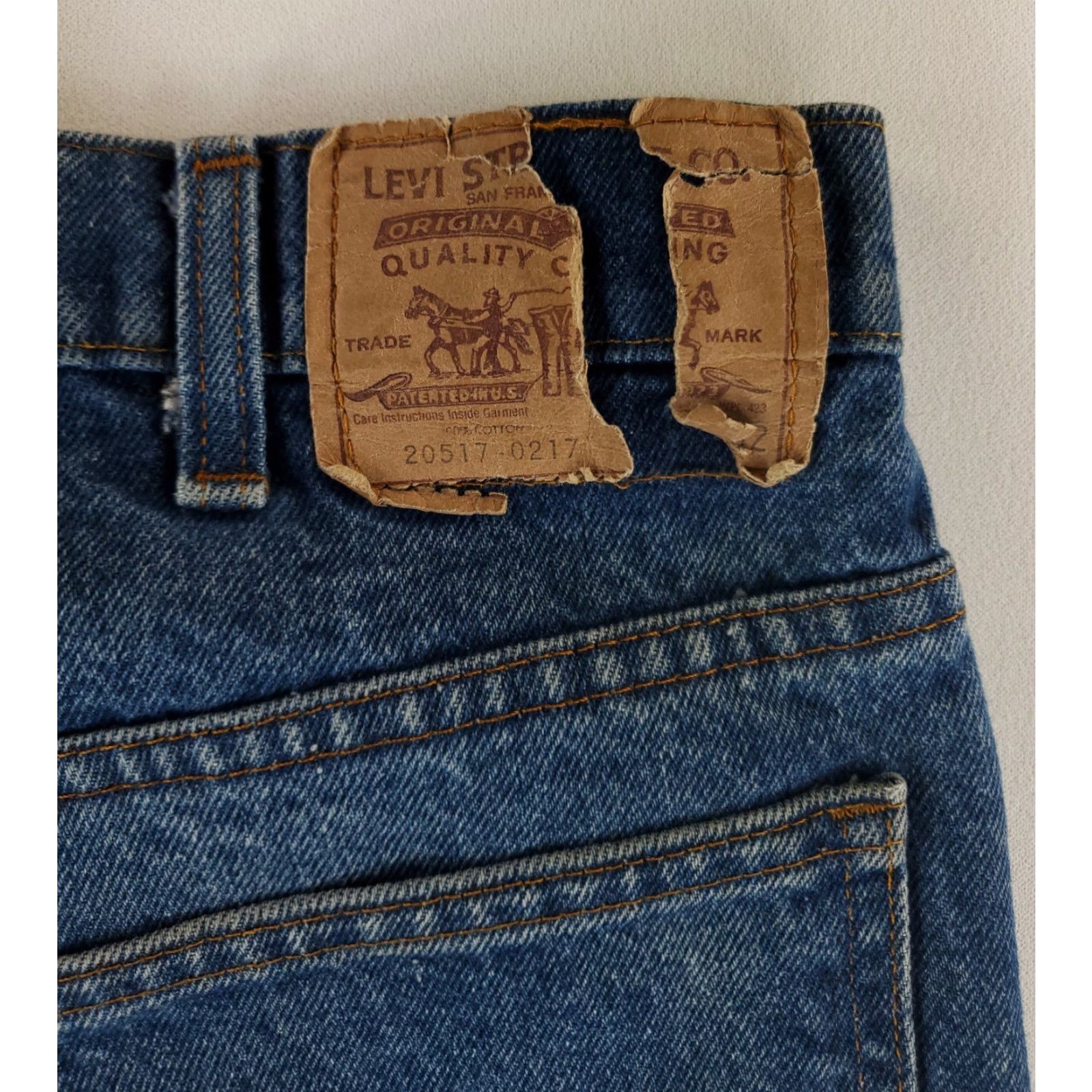 Levi's VINTAGE Levi's 517 Jeans Bootcut Blue Mens 32x31 Actual Orange Tab 80s 34x32 (32x31) Size US 32 / EU 48 - 3 Thumbnail