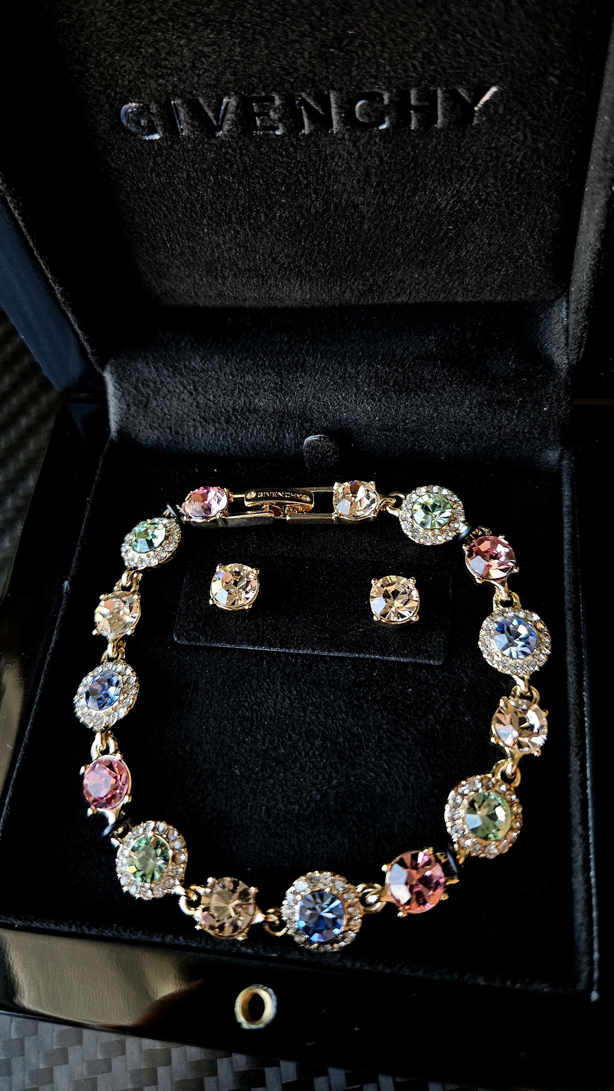 Givenchy 🌈 Rainbow Multi Pave Halo Gold Bracelet 🌈 Size ONE SIZE - 1 Thumbnail