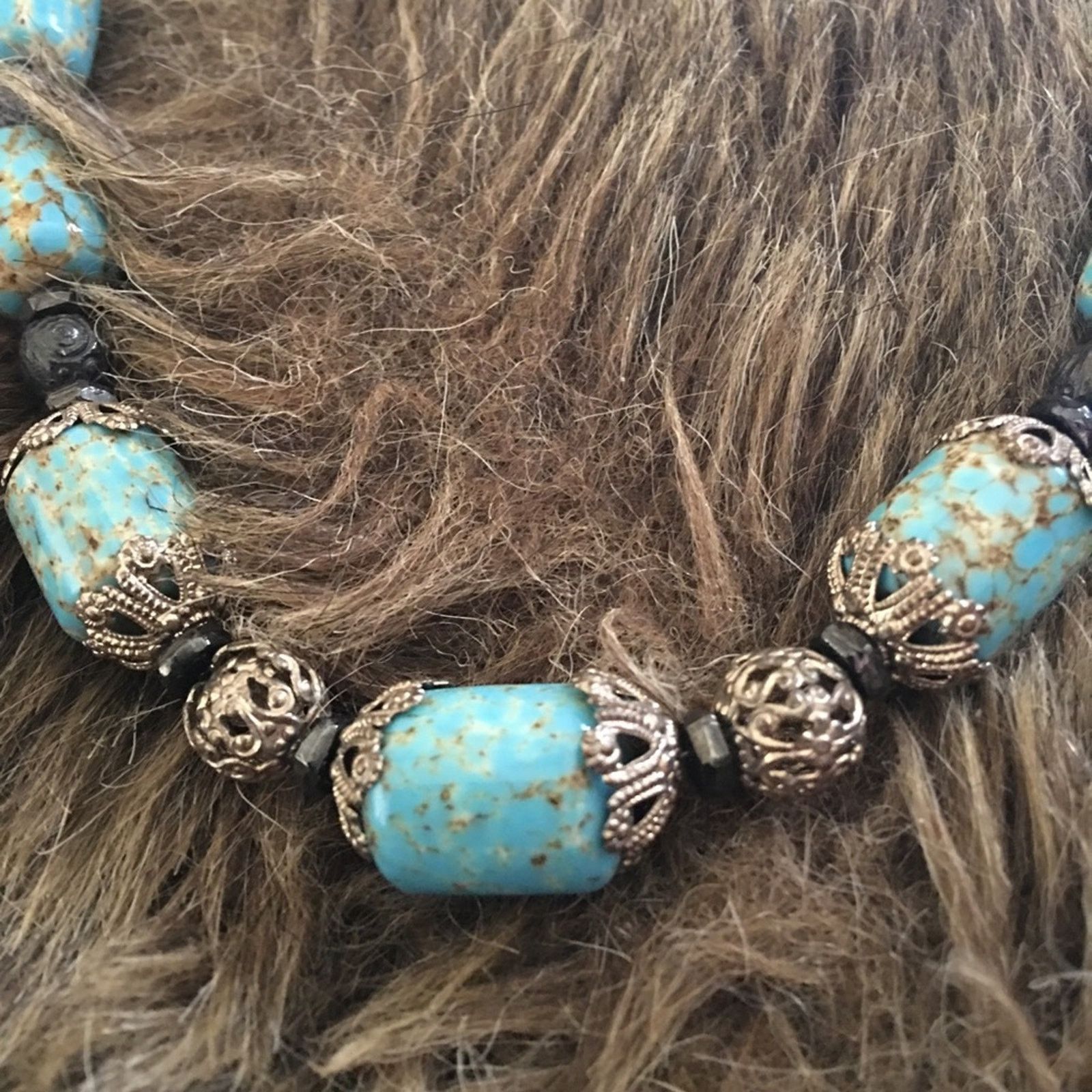 Vintage Vintage Caribbean blue jasper bead necklace Size ONE SIZE - 10 Thumbnail