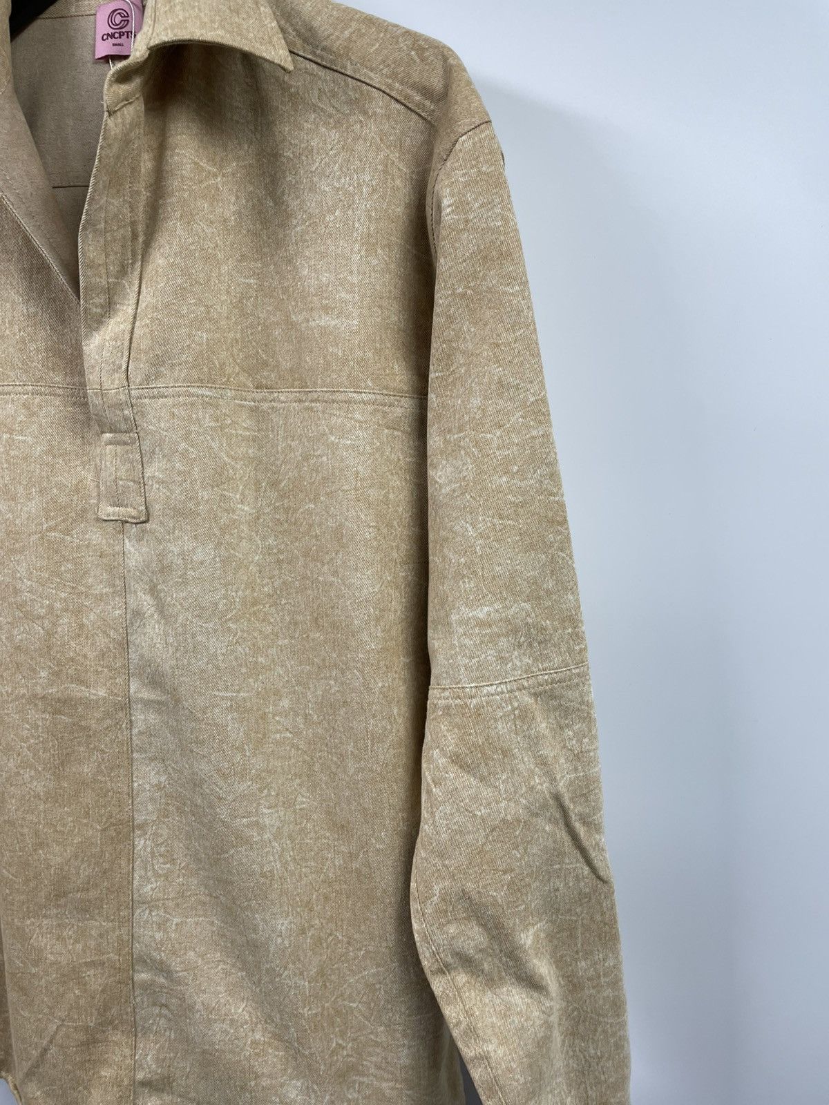 Other CNCPTS Beige Denim Rugby Long Sleeve Shirt Small Size S / US 4 / IT 40 - 4 Thumbnail
