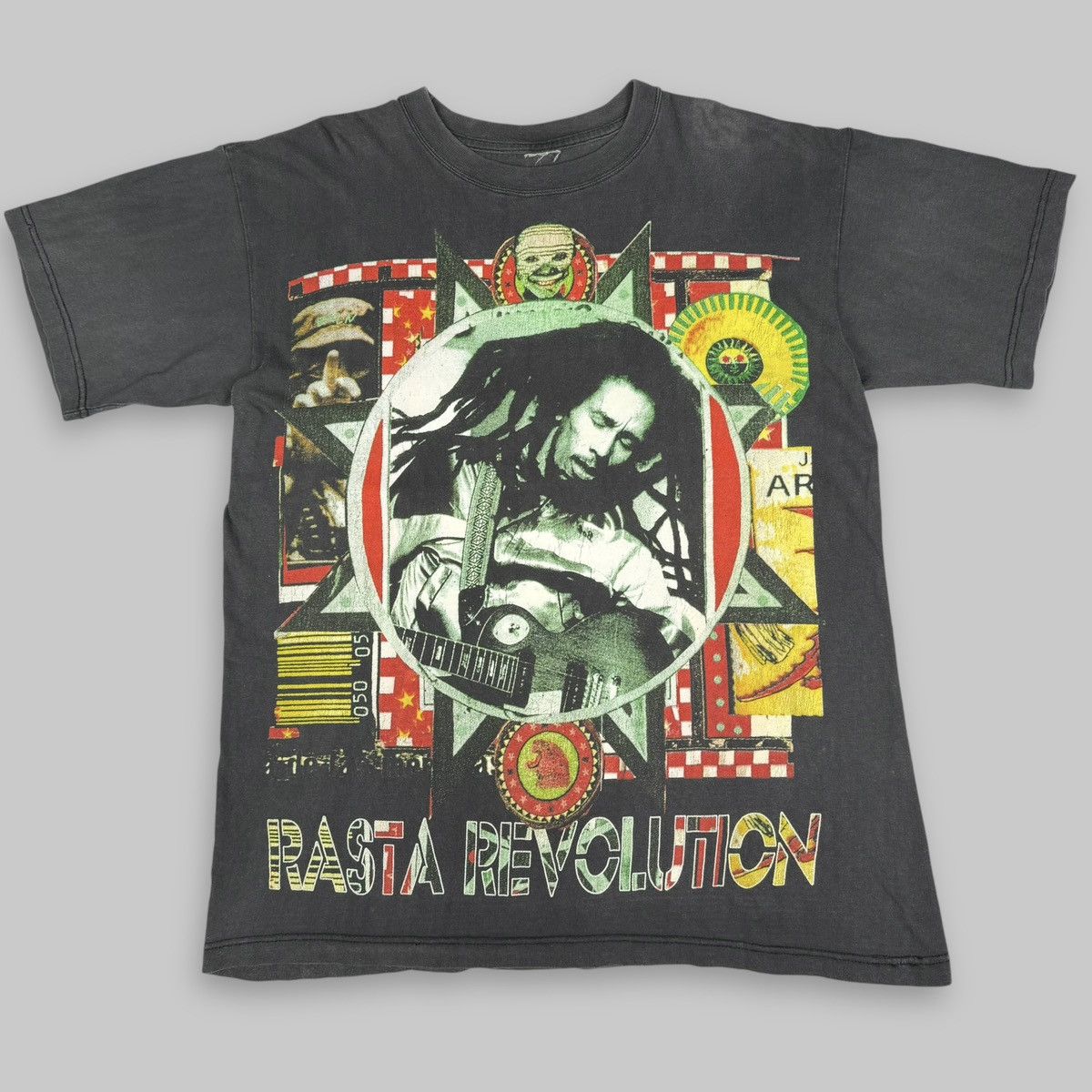 Bob Marley Vintage 90s Bob Marley Rasta Revolution Rare Euro T Shirt Size US XL / EU 56 / 4 - 1 Thumbnail