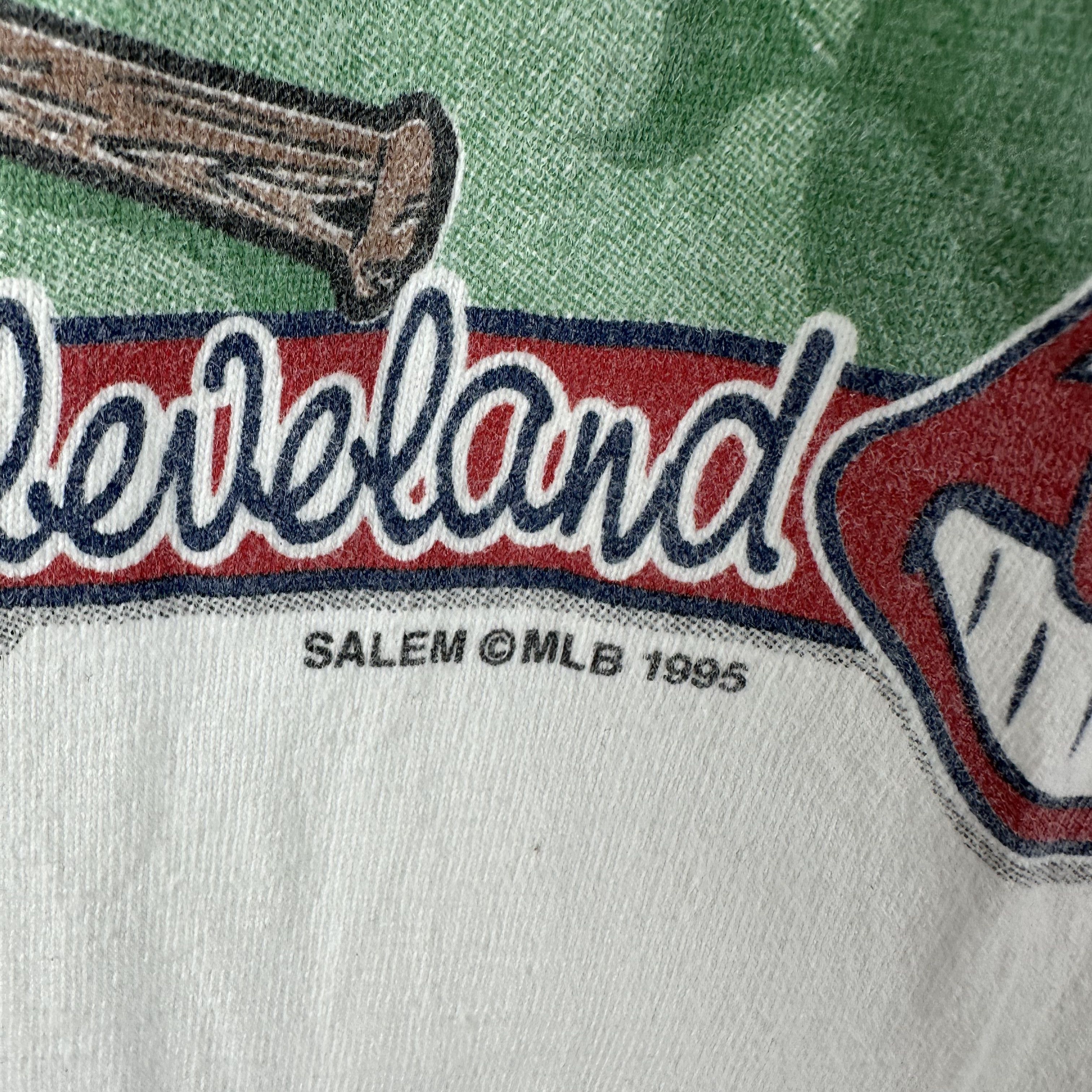 Vintage 1995 MLB Playoffs Seattle Mariners VS Cleveland Indians Tee Size US XL / EU 56 / 4 - 4 Thumbnail
