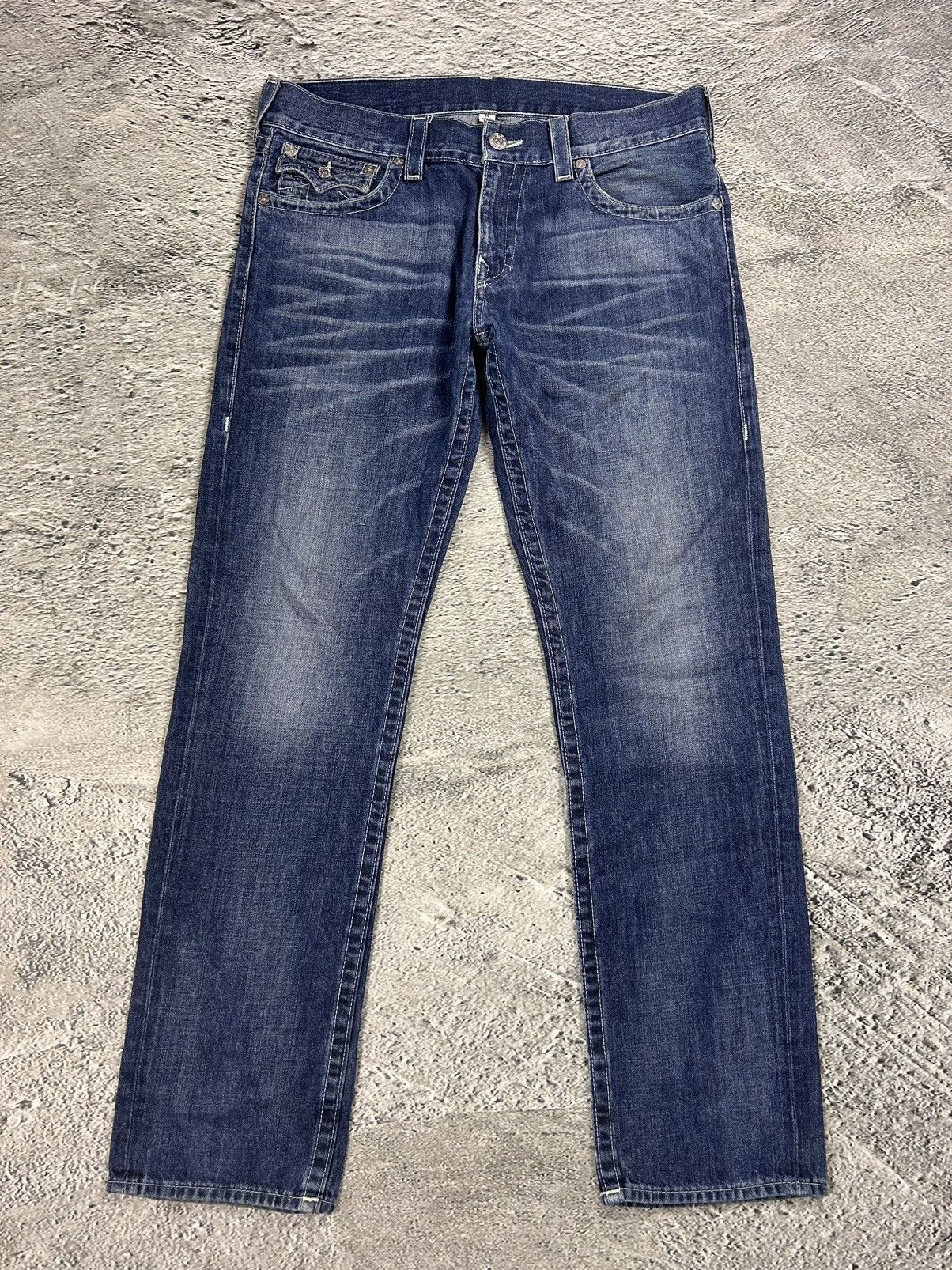 True Religion True Religion navy blue jeans white stitching Y2K Size US 34 / EU 50 - 7 Thumbnail