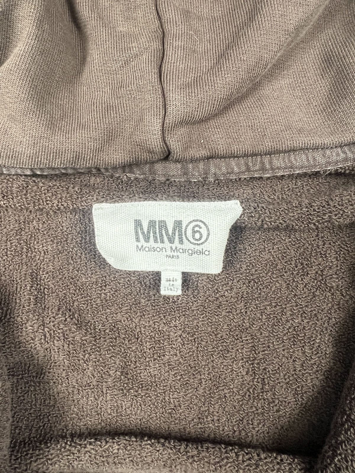 MM6 MM6 Maison Martin Margiela Brown Zip Up Logo Hoodie size S Size US S / EU 44-46 / 1 - 8 Thumbnail