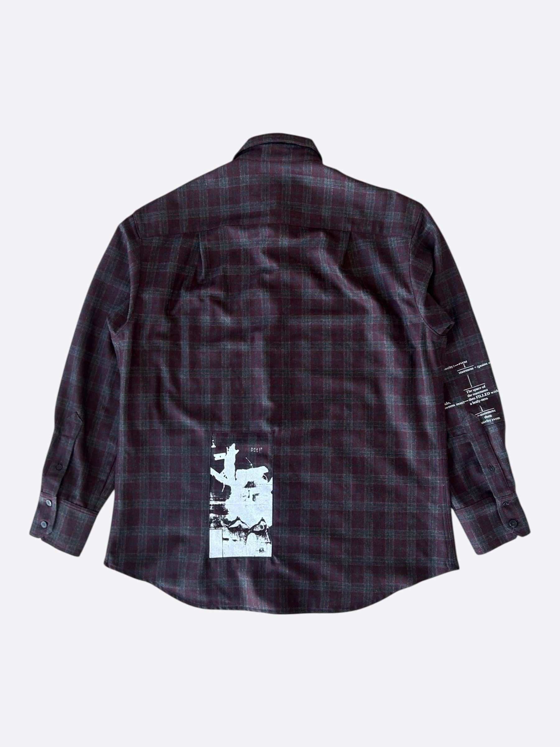Enfants Riches Deprimes Red & Black Plaid Assemblage Patchwwork Flannel Shirt Size US XL / EU 56 / 4 - 2 Thumbnail