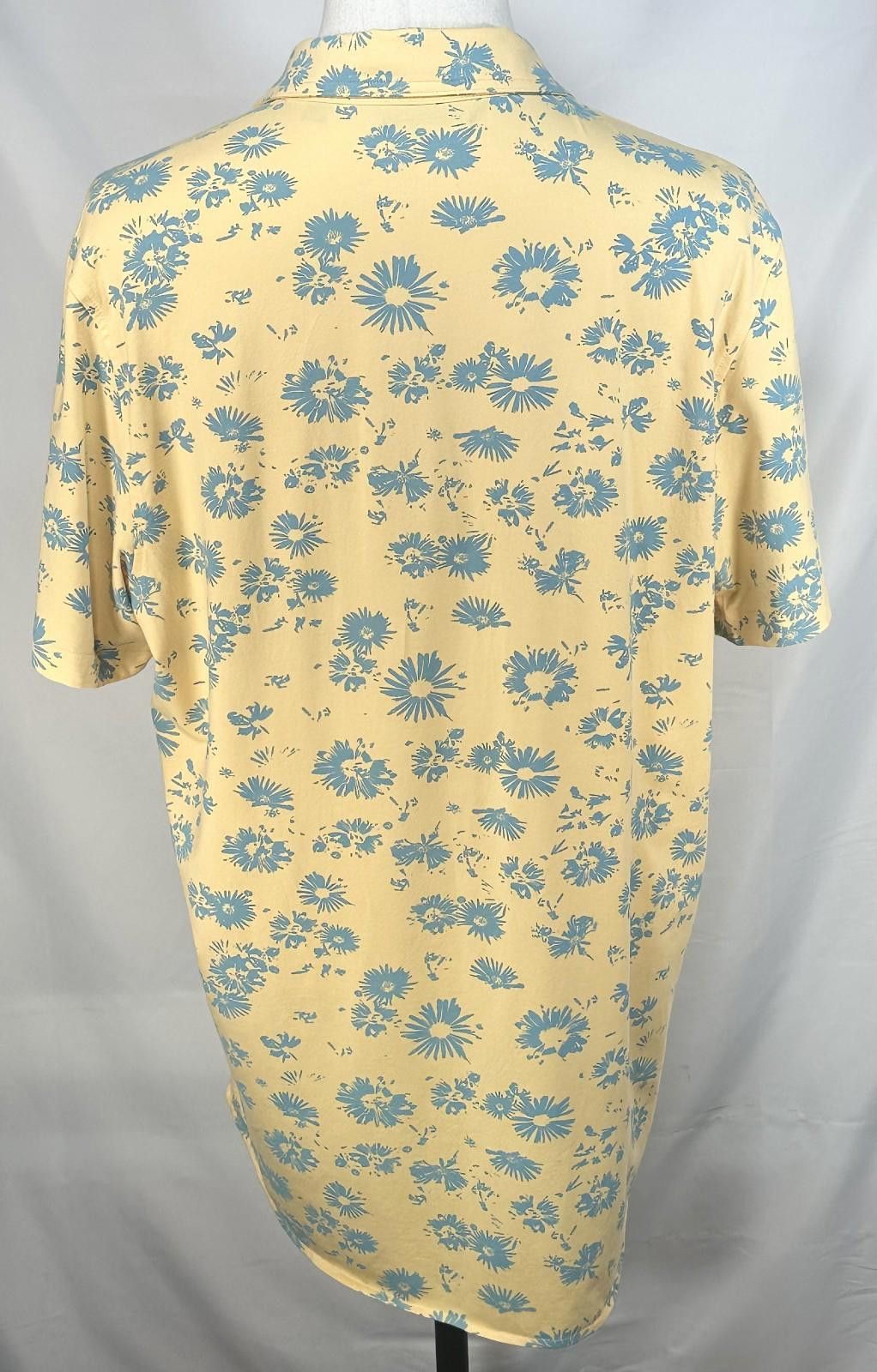 TravisMathew Travis Mathew Floral Patterned Button Up Shirt Yellow Men L Size US L / EU 52-54 / 3 - 2 Thumbnail