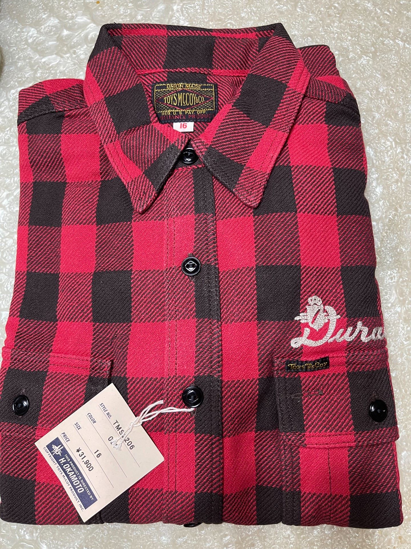 TOYS McCOY Toys McCoy Red Black Plaid Shirt Size 16 Size US M / EU 48-50 / 2 - 1 Thumbnail