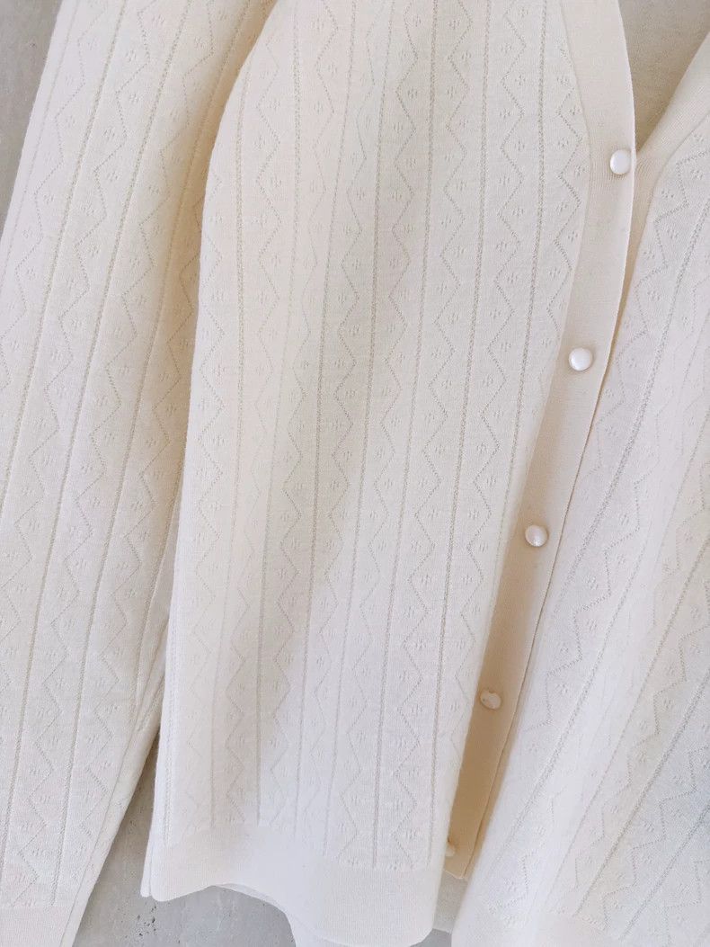 Loro Piana LORO PIANA Apricot colored cashmere wool knit cardigan Size XS / US 0-2 / IT 36-38 - 4 Thumbnail