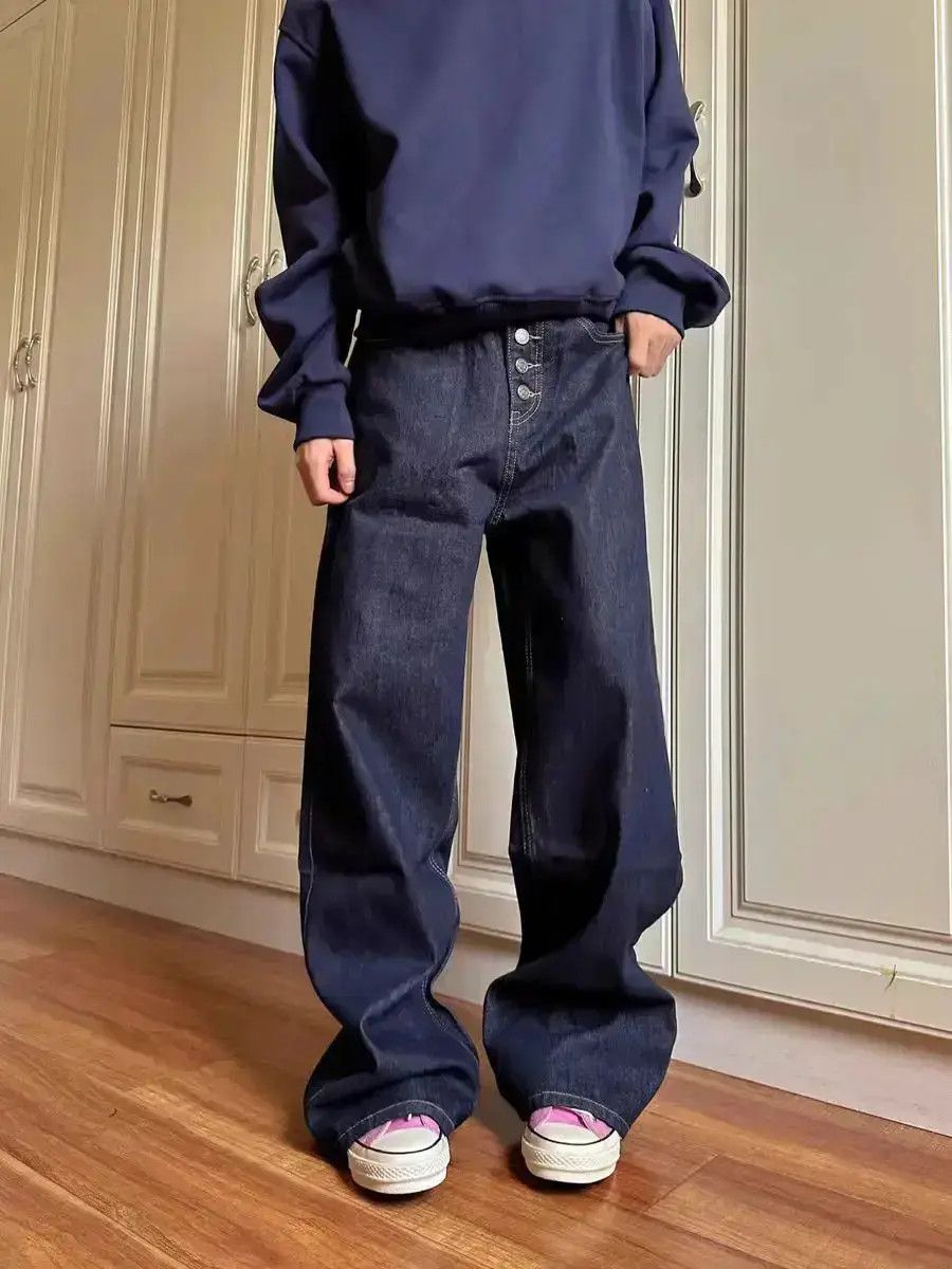 Japanese Brand Vintage street Y2K straight leg button up baggy jeans Size US 32 / EU 48 - 2 Thumbnail