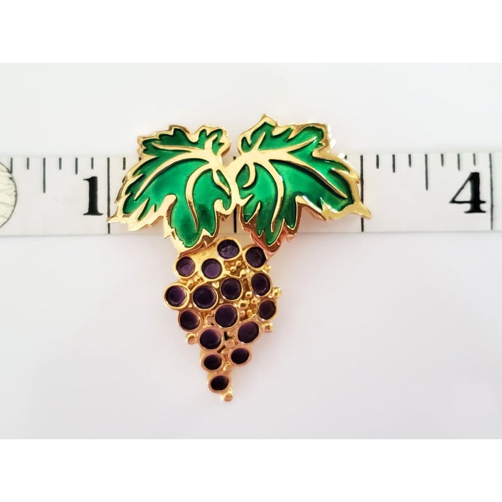 Other Vintage Napier Designer Purple Grape Enamel Brooch Size ONE SIZE - 5 Thumbnail