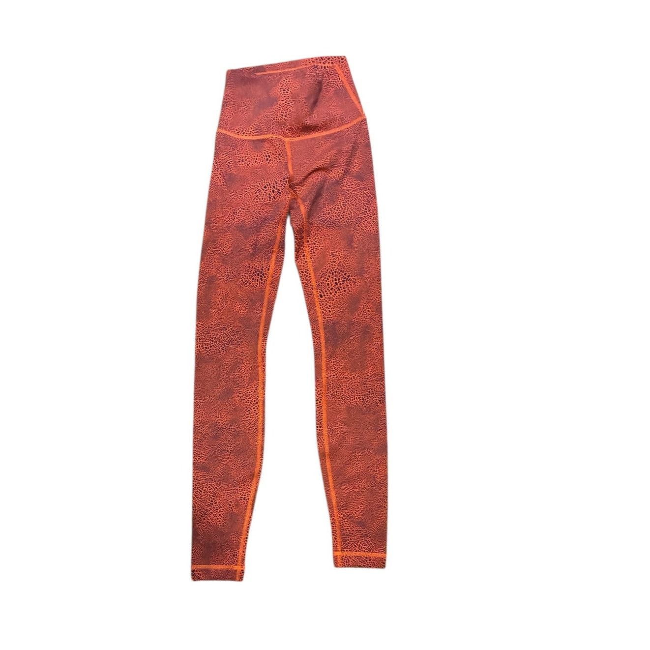 Lululemon Lululemon Wunder Train HR Tight 28" Size 2 Crackle Orange Size 26" / US 2 / IT 38 - 1 Thumbnail